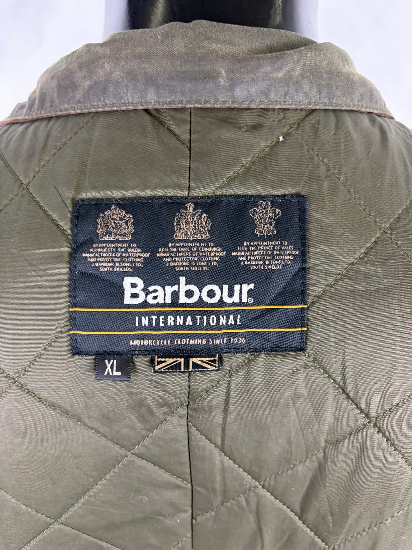 Giacca Barbour International Duke Verde XL - Man Sage Duke wax Jacket Size XL