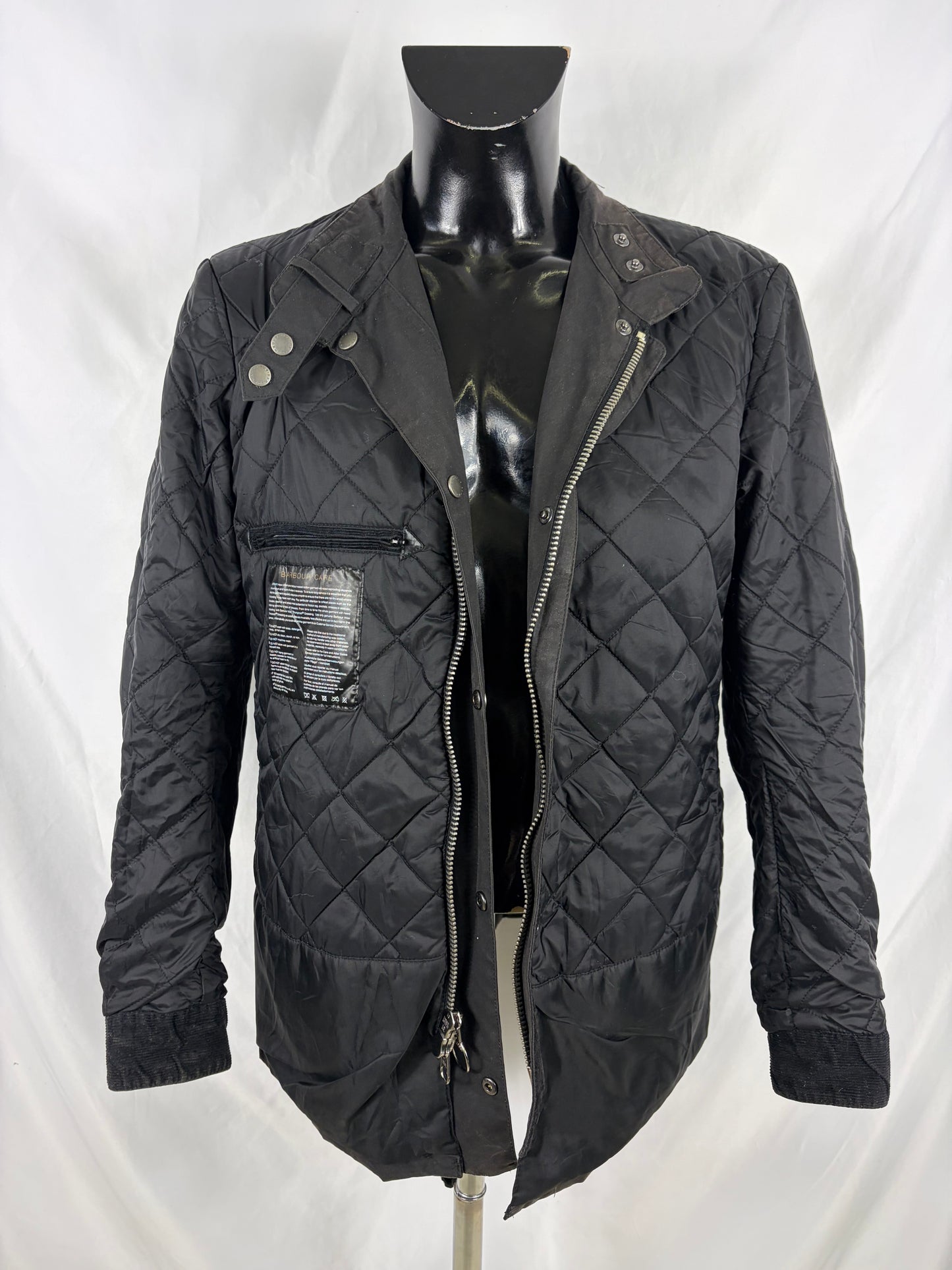 Giacca Barbour International Duke Nero Large - Man Black Duke wax Jacket Size L