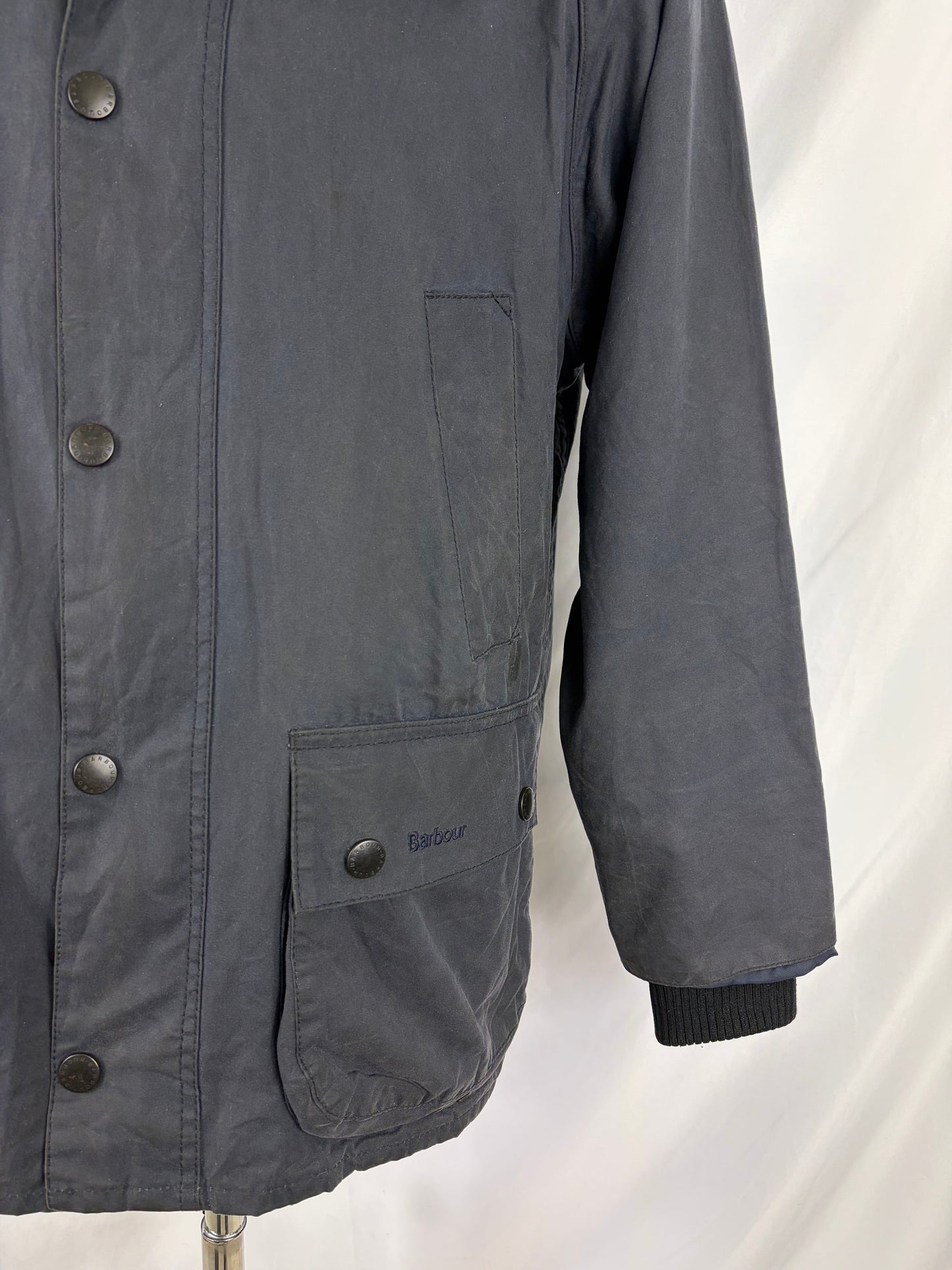Barbour Giacca Bedale Uomo Vintage Blu C38/97 cm Bedale waxed Navy Jacket size Medium