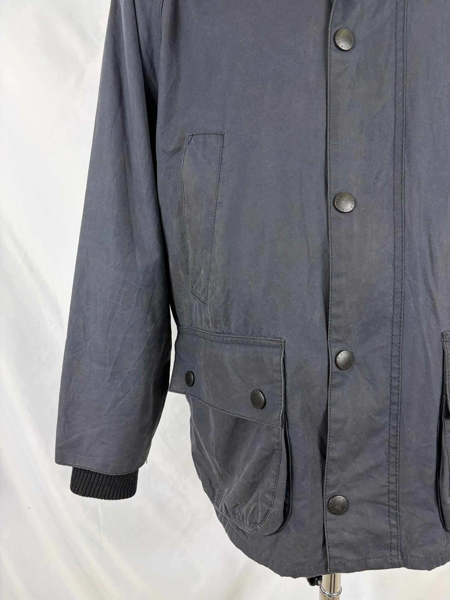 Barbour Giacca Bedale Uomo Vintage Blu C38/97 cm Bedale waxed Navy Jacket size Medium