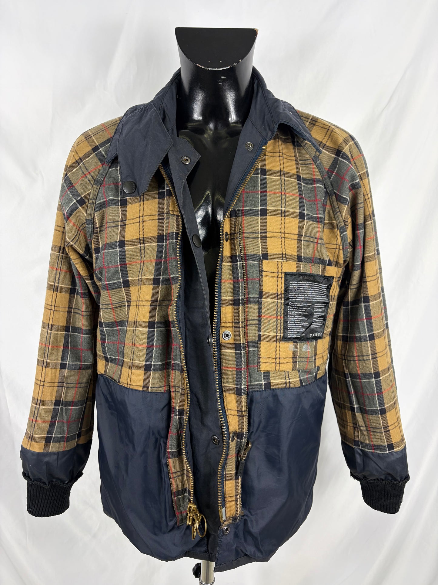 Barbour Giacca Bedale Uomo Vintage Blu C38/97 cm Bedale waxed Navy Jacket size Medium
