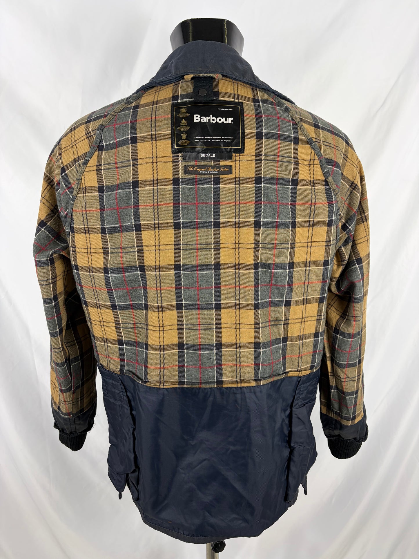 Barbour Giacca Bedale Uomo Vintage Blu C38/97 cm Bedale waxed Navy Jacket size Medium