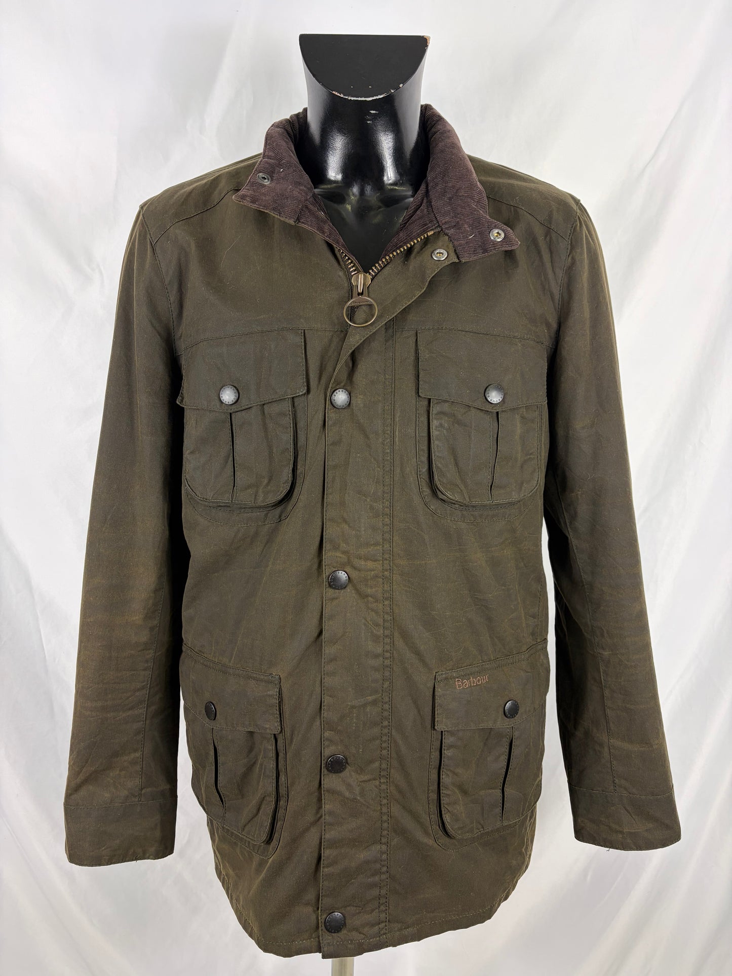 Barbour Giacca Uomo Corbridge Verde XLarge Man Olive Waxed Corbridge Jacket Size XLarge