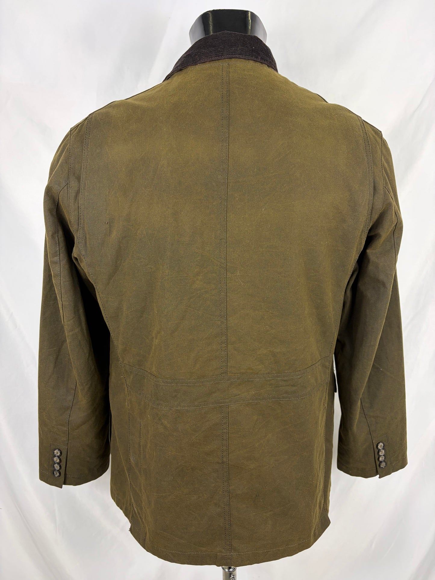 Giacca Barbour Uomo verde cerato Lutz Medium- Olive waxed cotton Jacket Size Medium