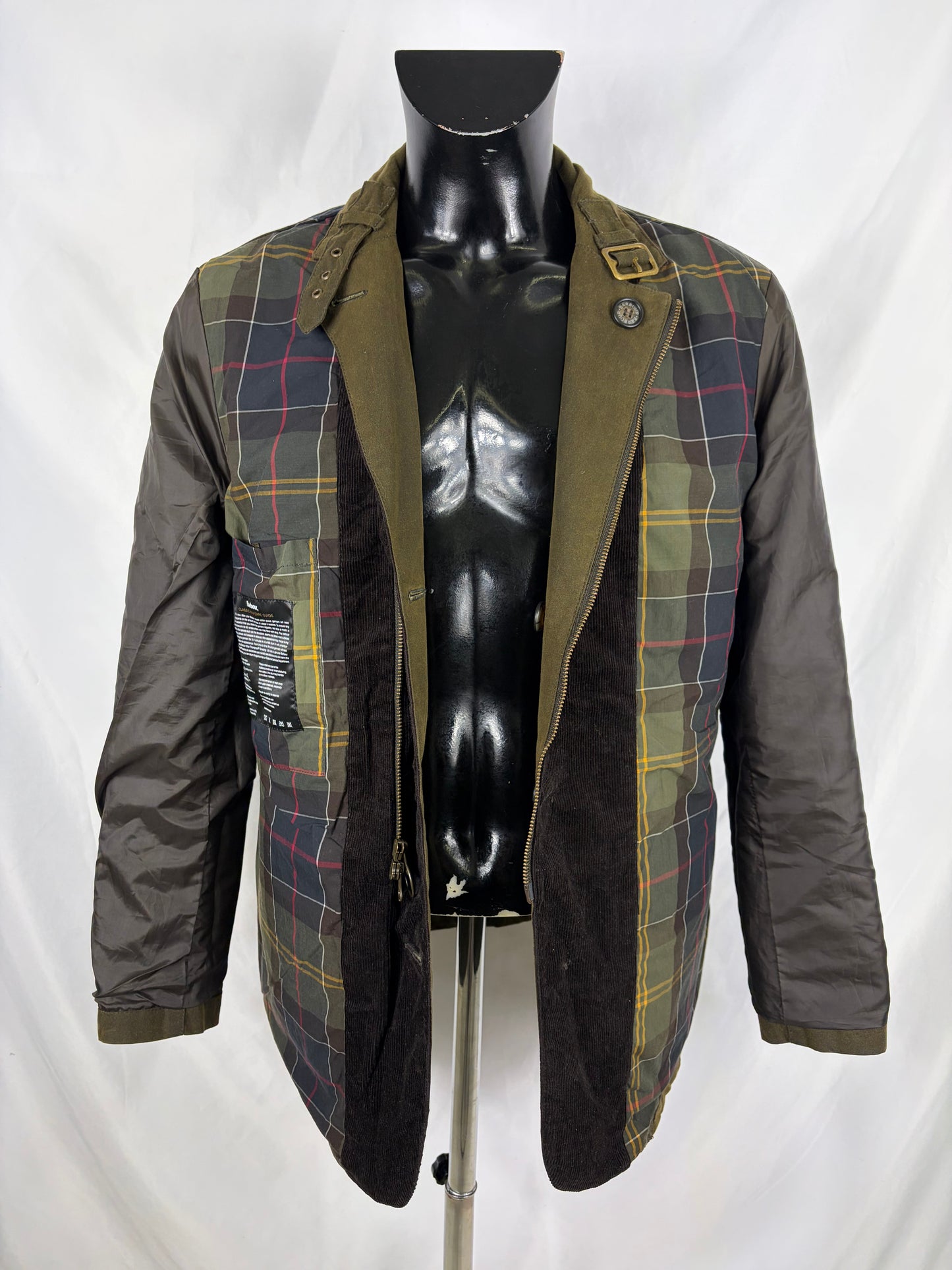 Giacca Barbour Uomo verde cerato Lutz Medium- Olive waxed cotton Jacket Size Medium