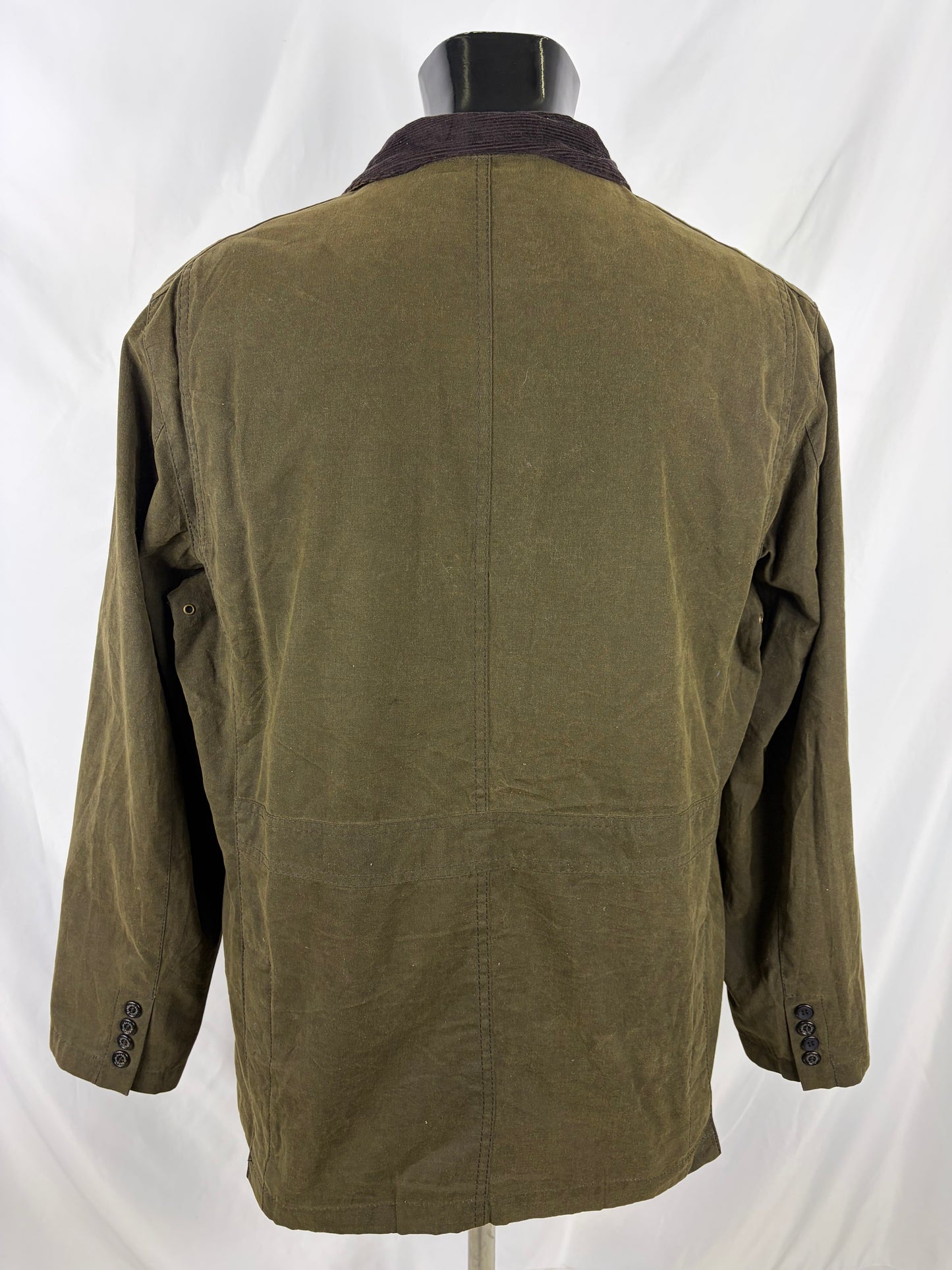 Giacca Barbour Uomo verde cerato Lutz XLarge- Olive waxed cotton Jacket Size XLarge