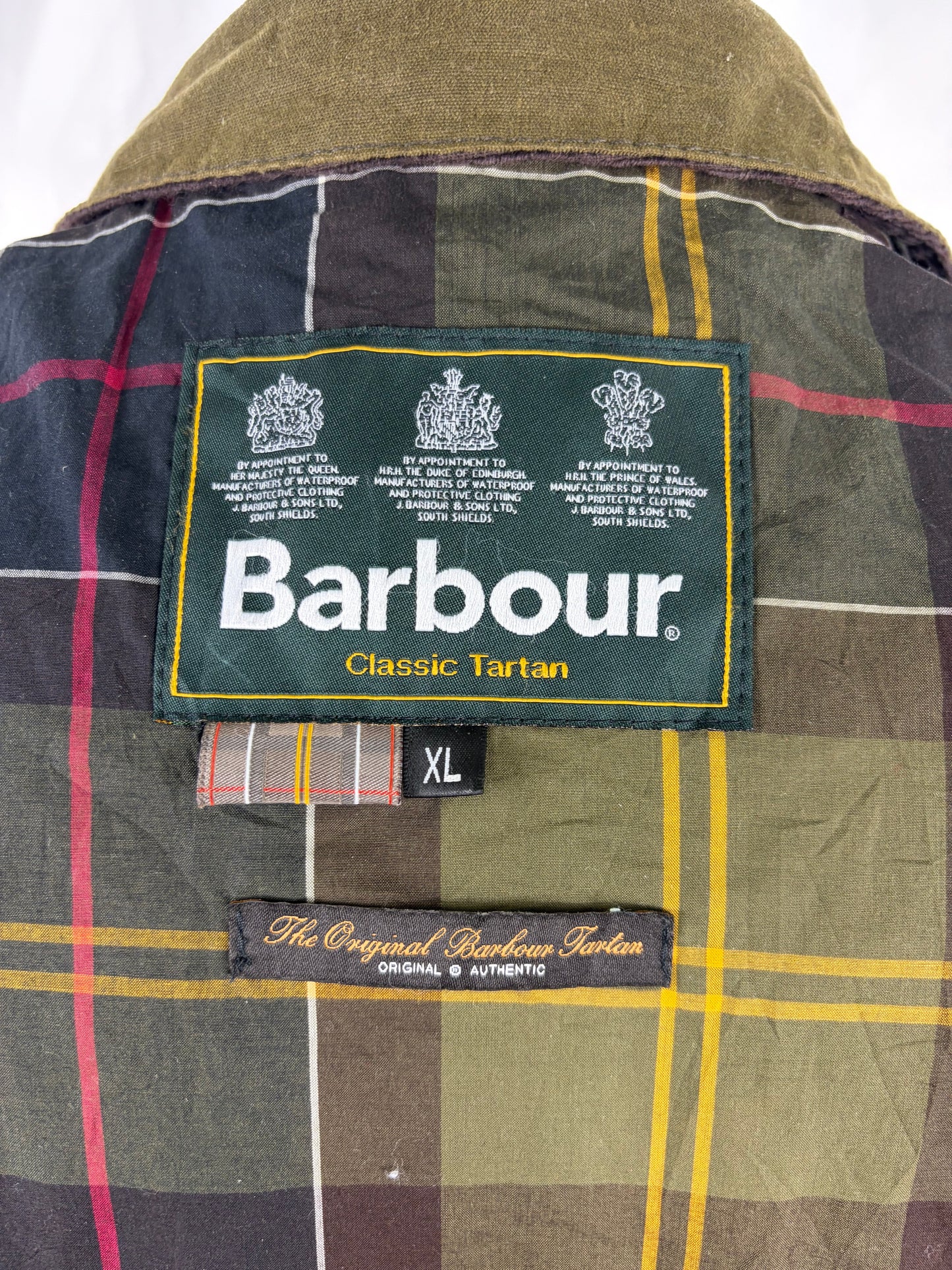 Giacca Barbour Uomo verde cerato Lutz XLarge- Olive waxed cotton Jacket Size XLarge