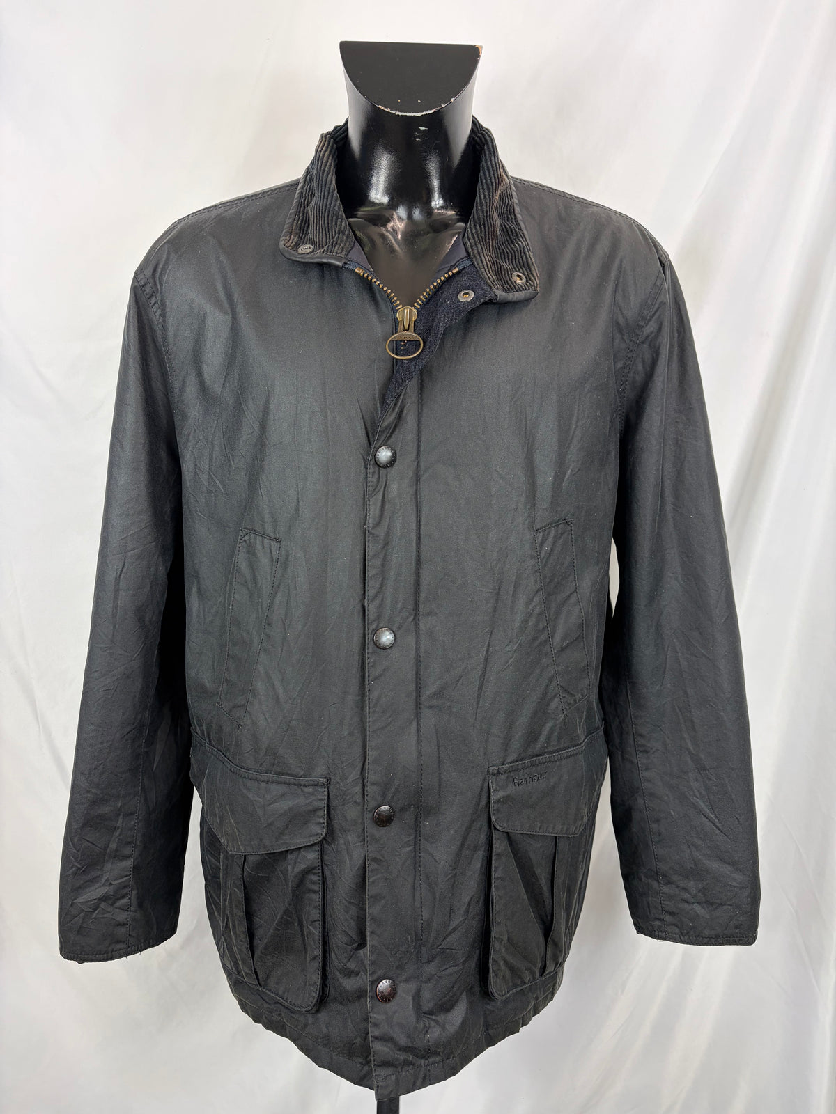 Barbour Giacca uomo blu Hereford cerato XXL - Man wax Hereford Navy Jacket size XXL - Shop In London