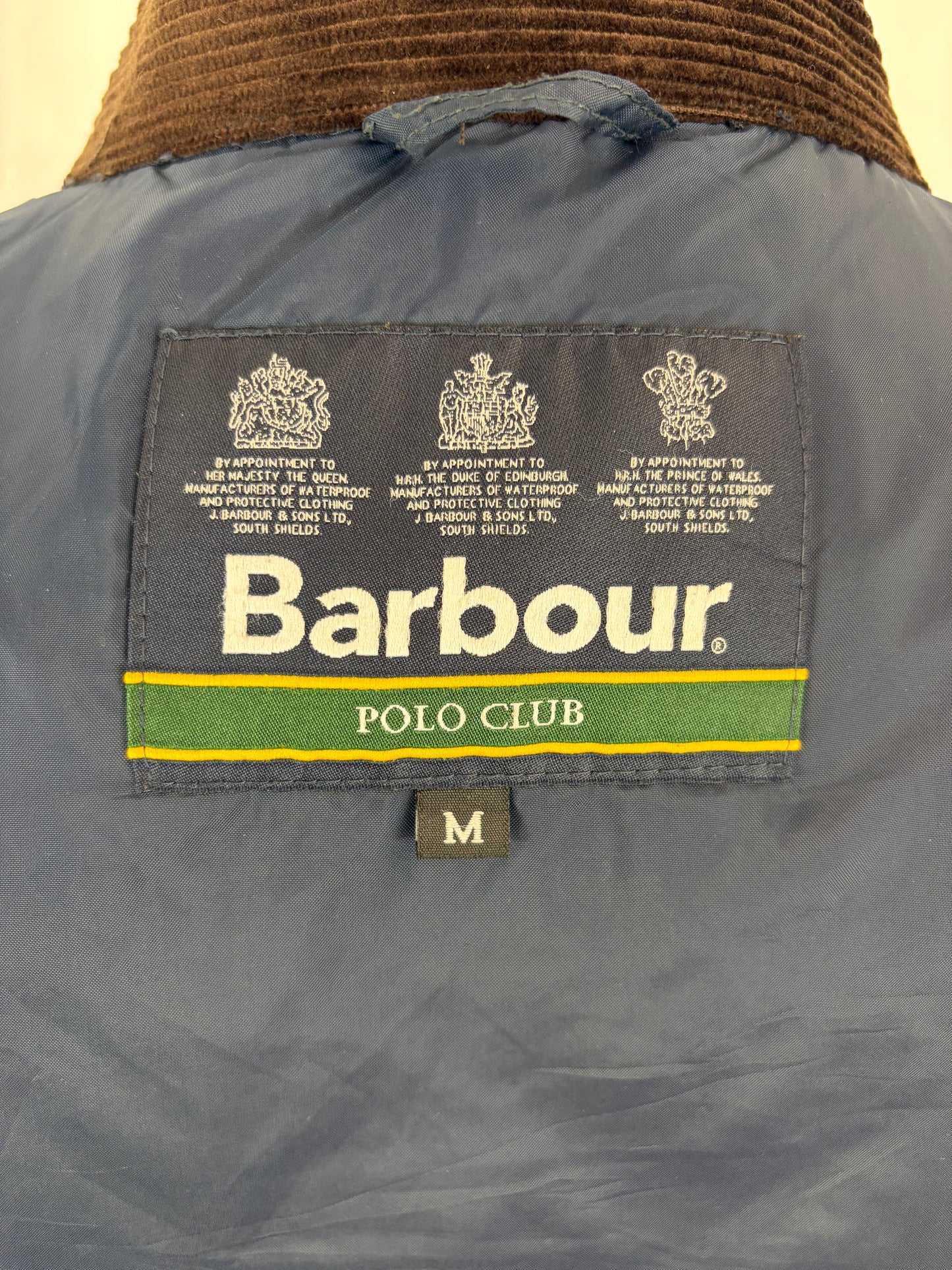 Gilet Barbour Uomo Blu Moorish Polo Club Medium Man Navy Quilted Polo Club Vest Size M