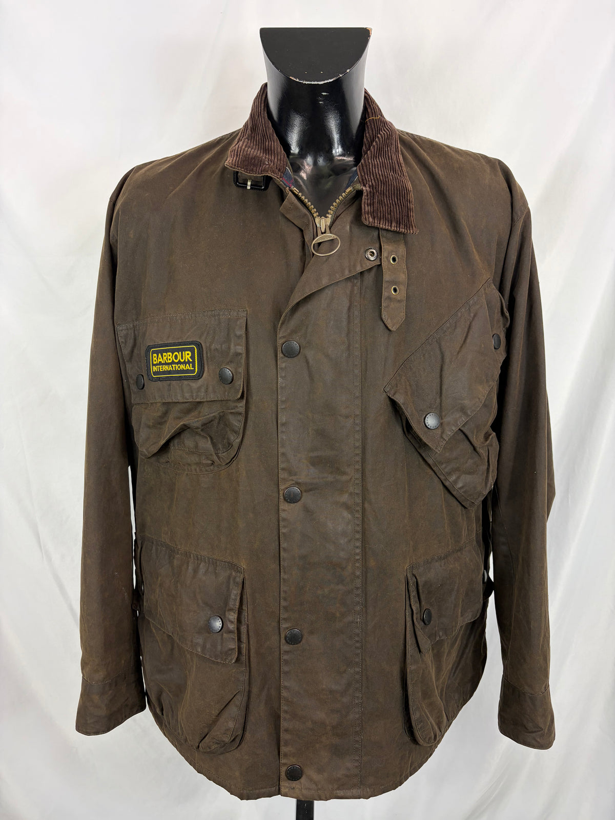 Giacca Barbour International oliva C44 XL- Man Barbour International Duracotton Olive size c44