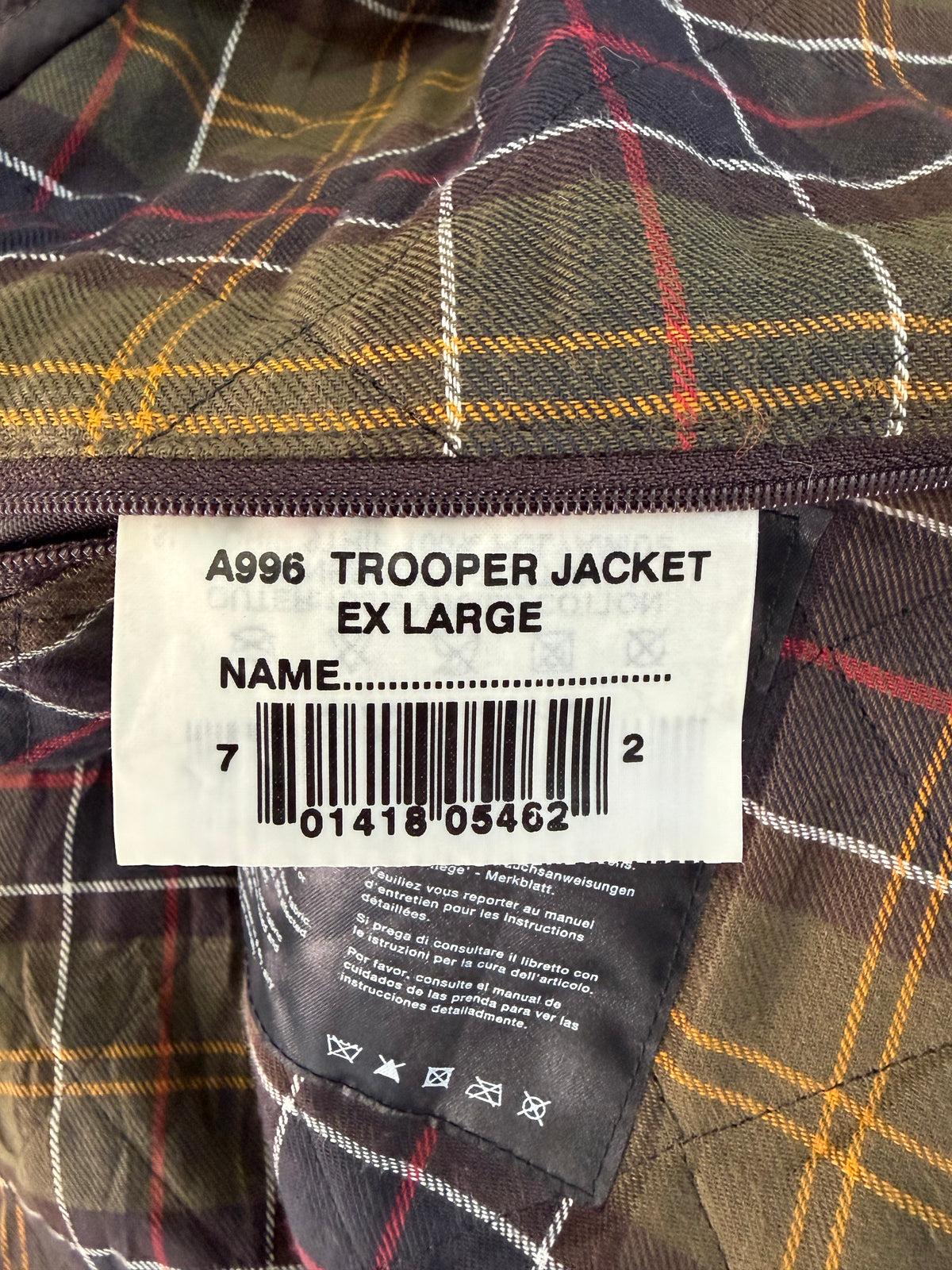 Giacca Barbour marrone da Uomo Trooper cerata XLarge Man Brown Waxed jacket size XL
