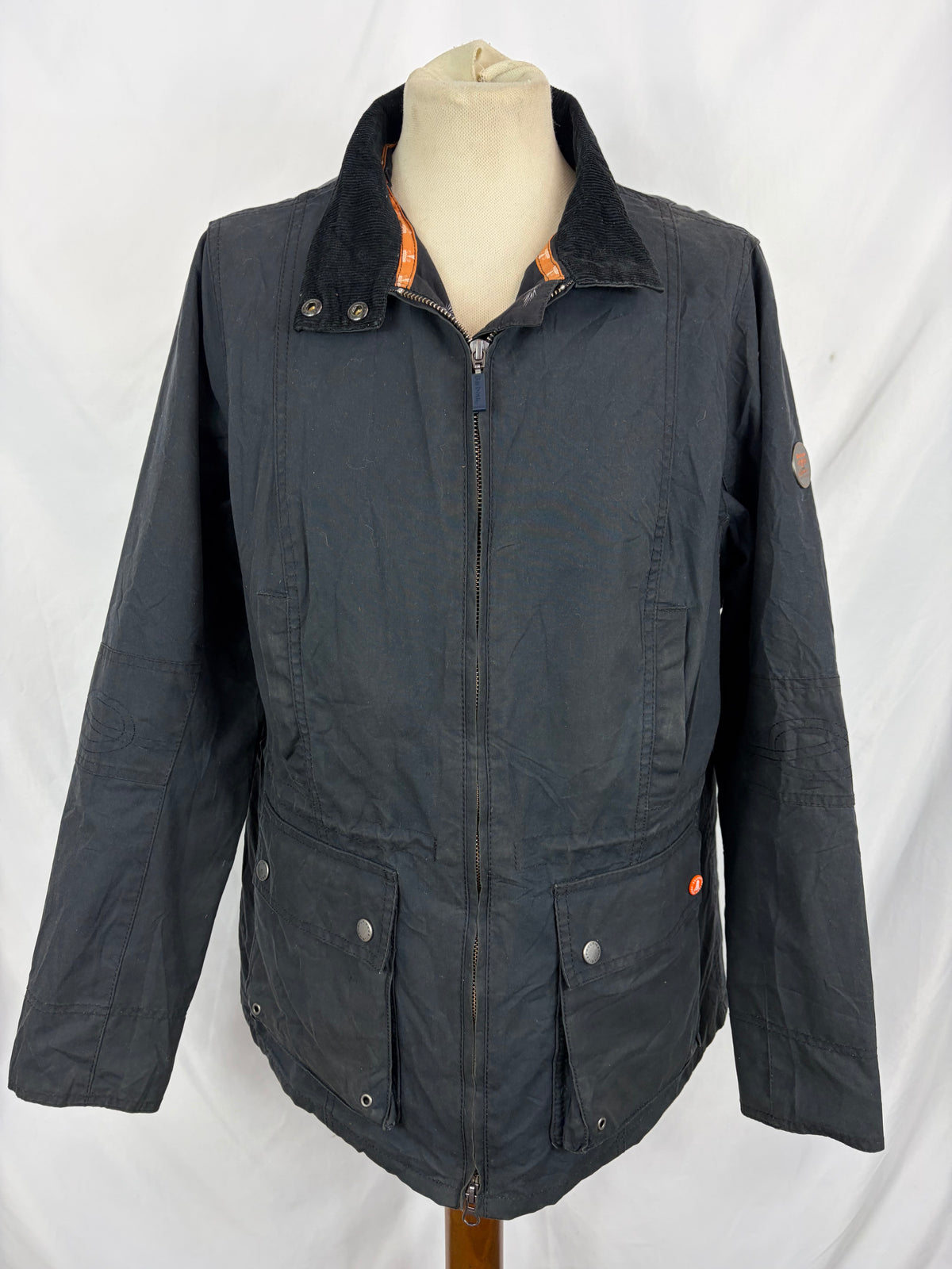 Giacca Barbour blu donna modello Chock  Uk16 Navy wax lady Jacket uk16 tg. 44/46