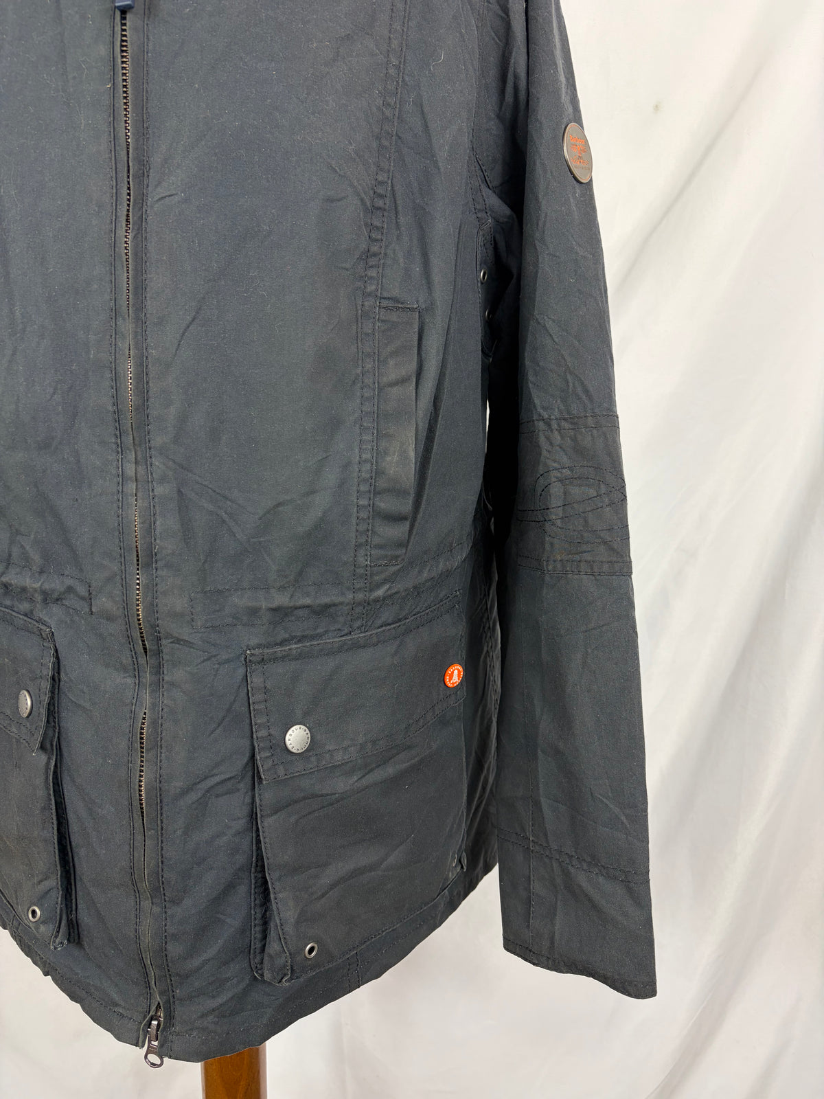 Giacca Barbour blu donna modello Chock  Uk16 Navy wax lady Jacket uk16 tg. 44/46