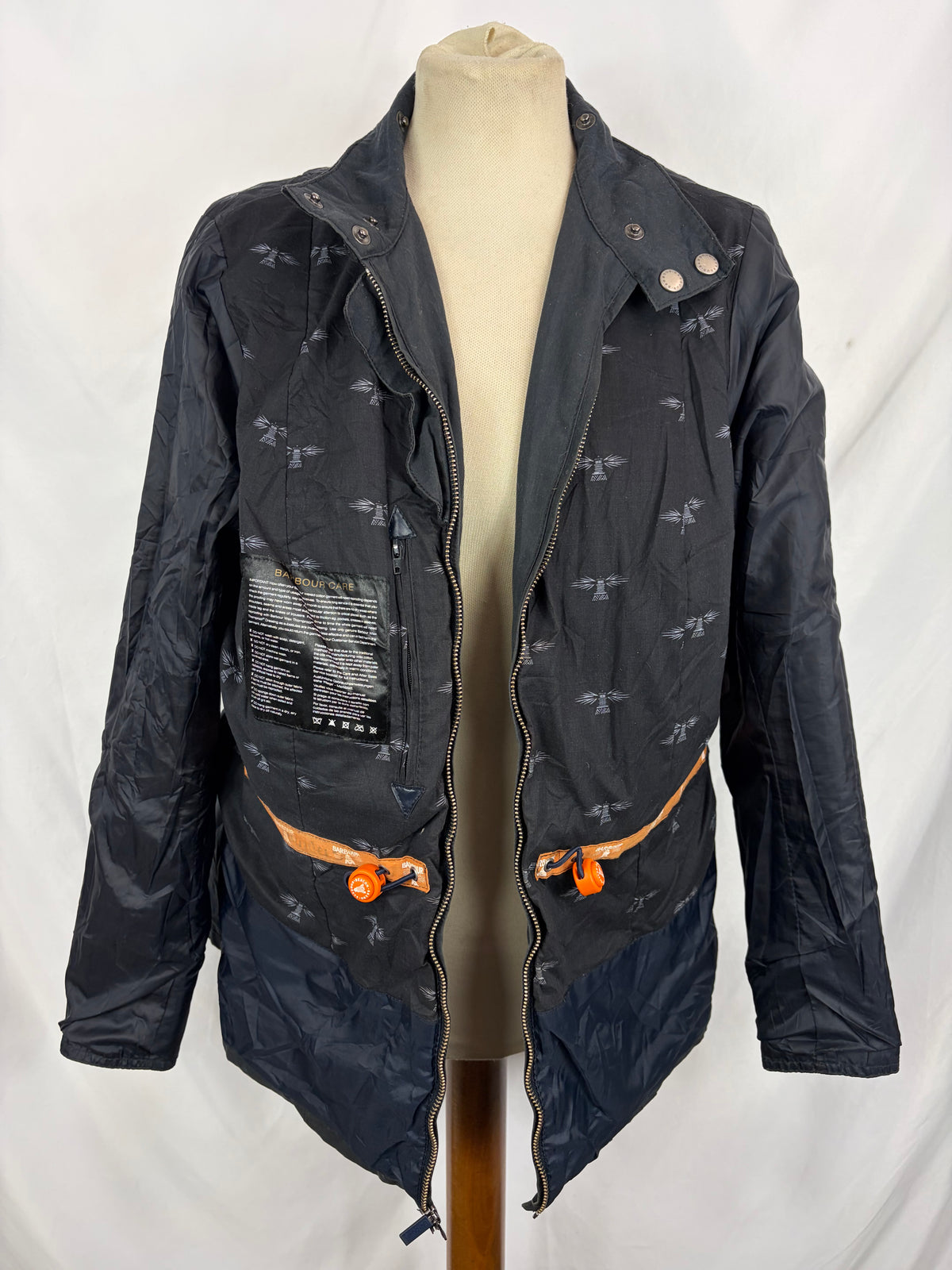 Giacca Barbour blu donna modello Chock  Uk16 Navy wax lady Jacket uk16 tg. 44/46