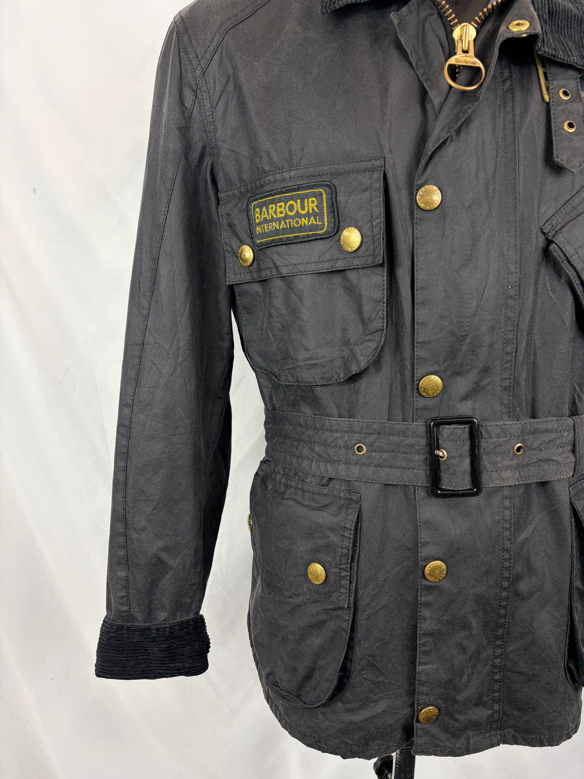 Giacca Barbour International Union Jack Medium- Black International Union Jacket Jacket Size M