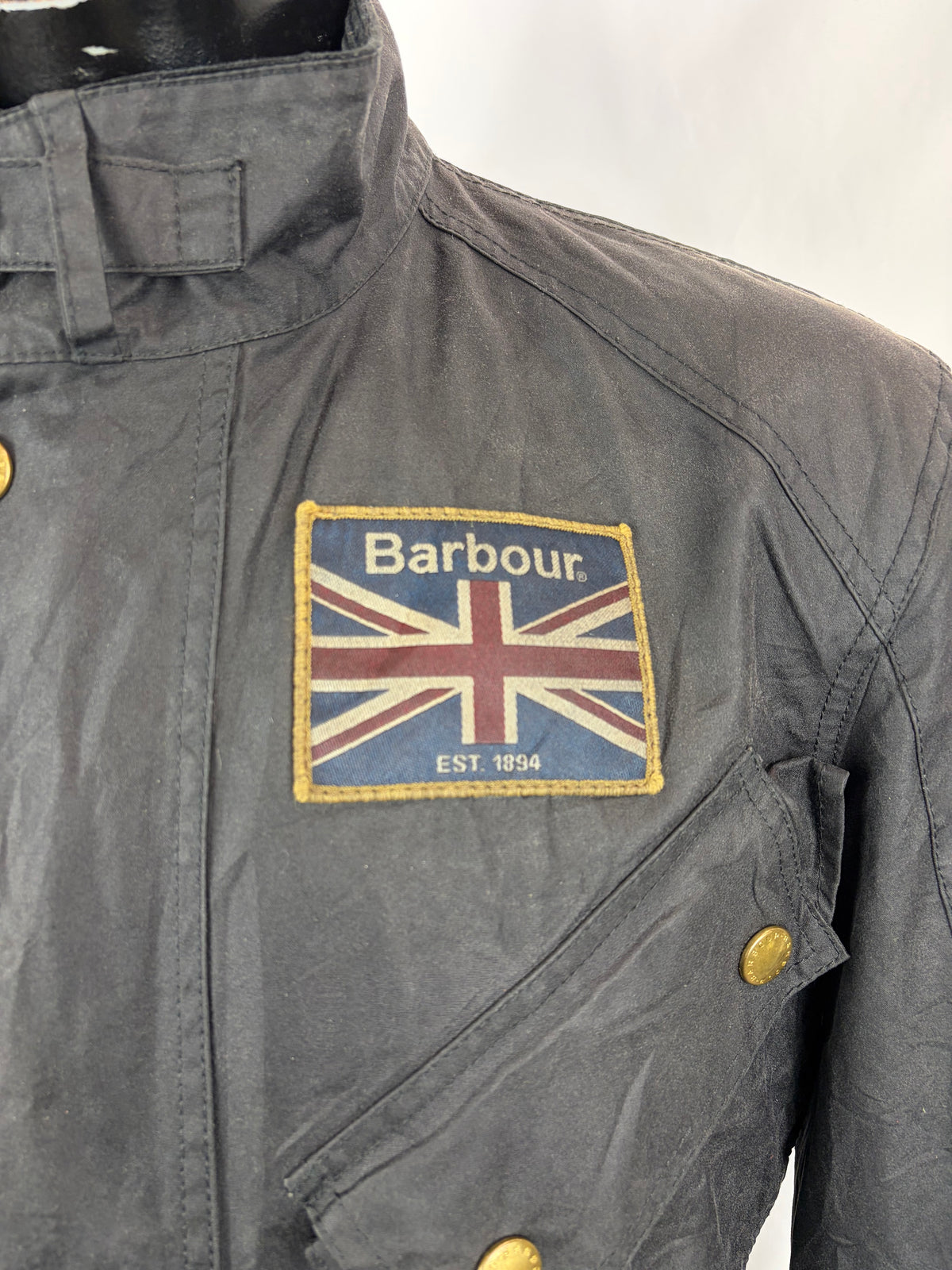 Giacca Barbour International Union Jack Medium- Black International Union Jacket Jacket Size M