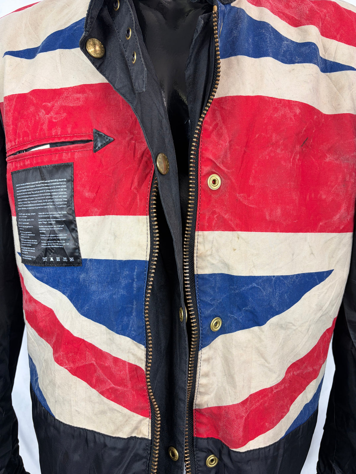 Giacca Barbour International Union Jack Medium- Black International Union Jacket Jacket Size M