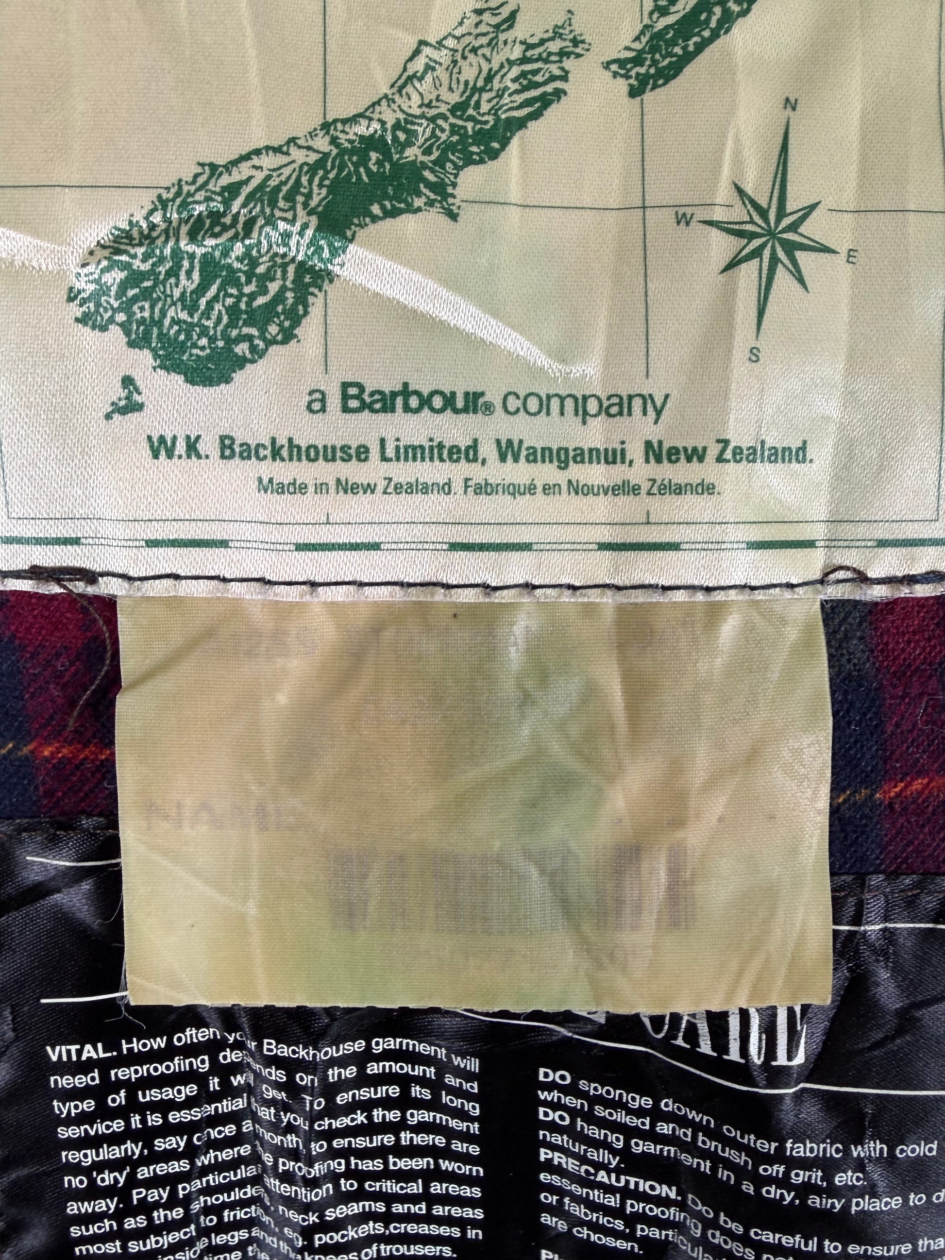 RARO Barbour Backhouse lungo nero C42/107 cm Large Man Black Long Wax Riding Coat Large - Shop In London