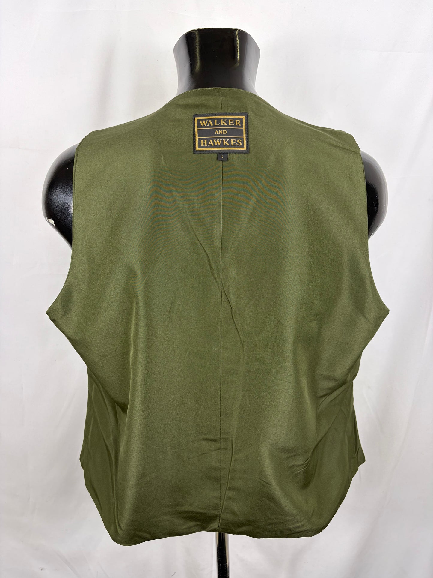 Gilet nuovo da uomo in fustagno verde scuro con bottoni - Man's Moleskin Waistcoat Dark Sage - Shop In London