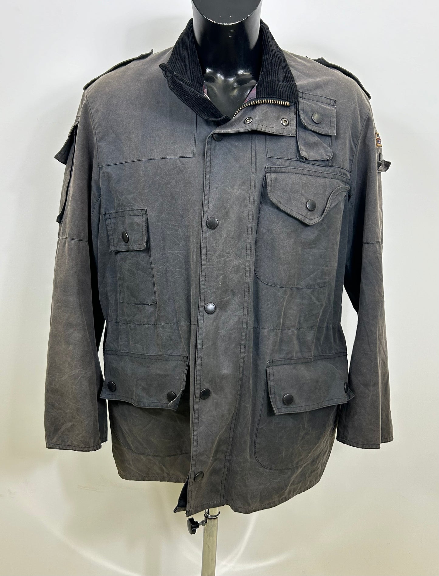 RARA Barbour Giacca Cowen Commando Grigia c42/107cm Grey wax Man Jacket size L