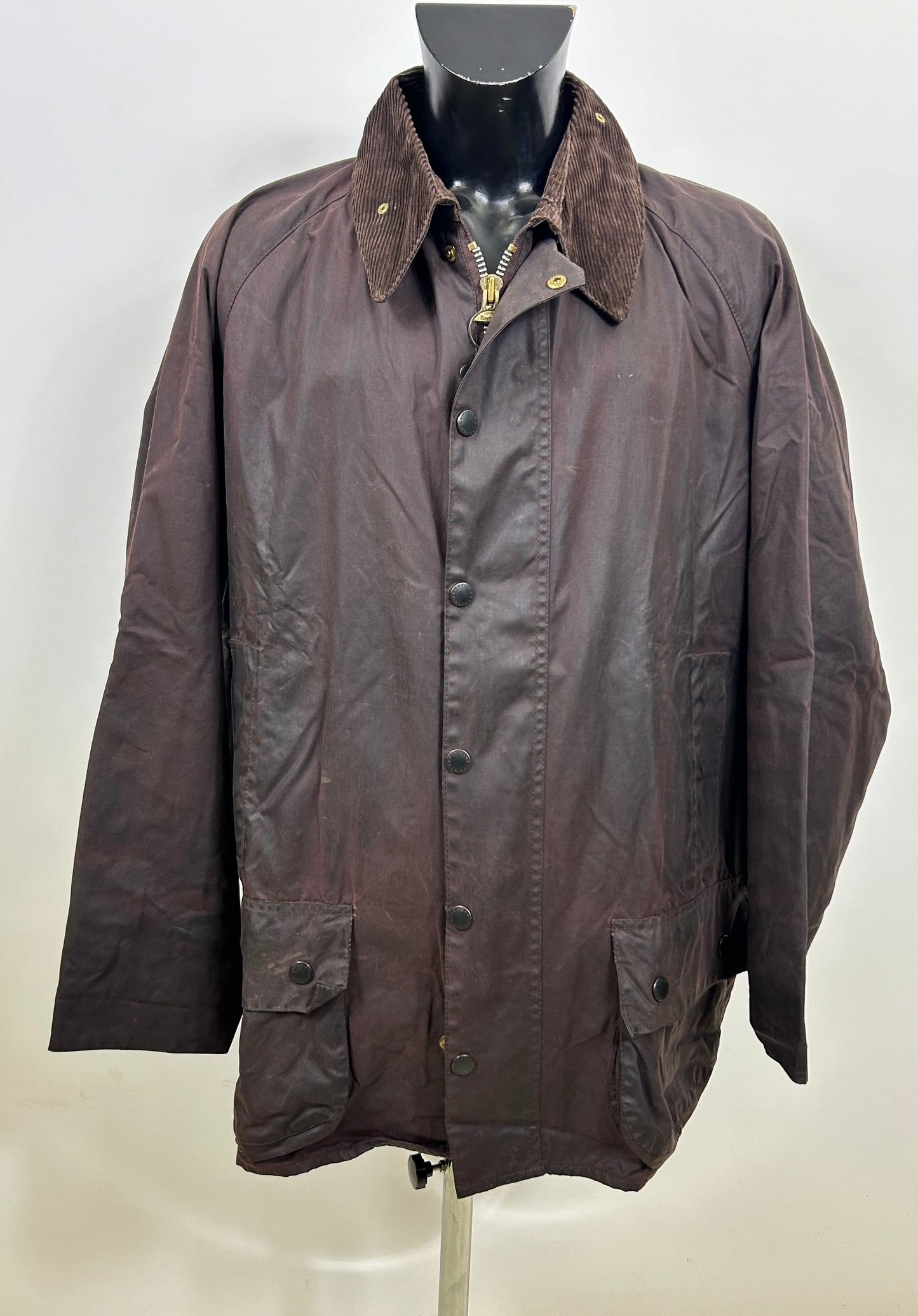 Barbour Giacca Beaufort vintage marrone C50/127cm Brown Wax Beaufort jacket XXL