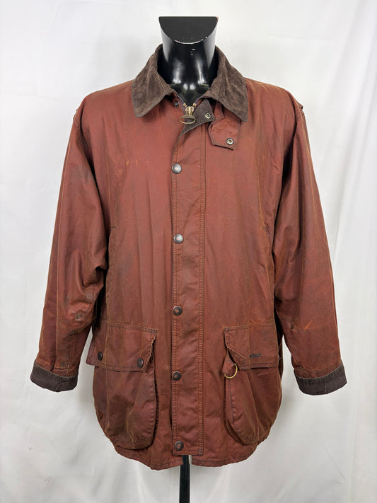 Giacca Barbour Fontainbleau ruggine C46/117 cm - Man Rust waxed Fontainbleau jacket size Xlarge - Shop In London