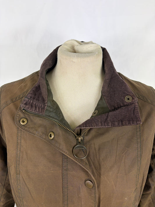 Giacca Barbour donna Verde Cerata Uk10 tg.40 Olive Winter Ferndown waxed jacket Size UK10