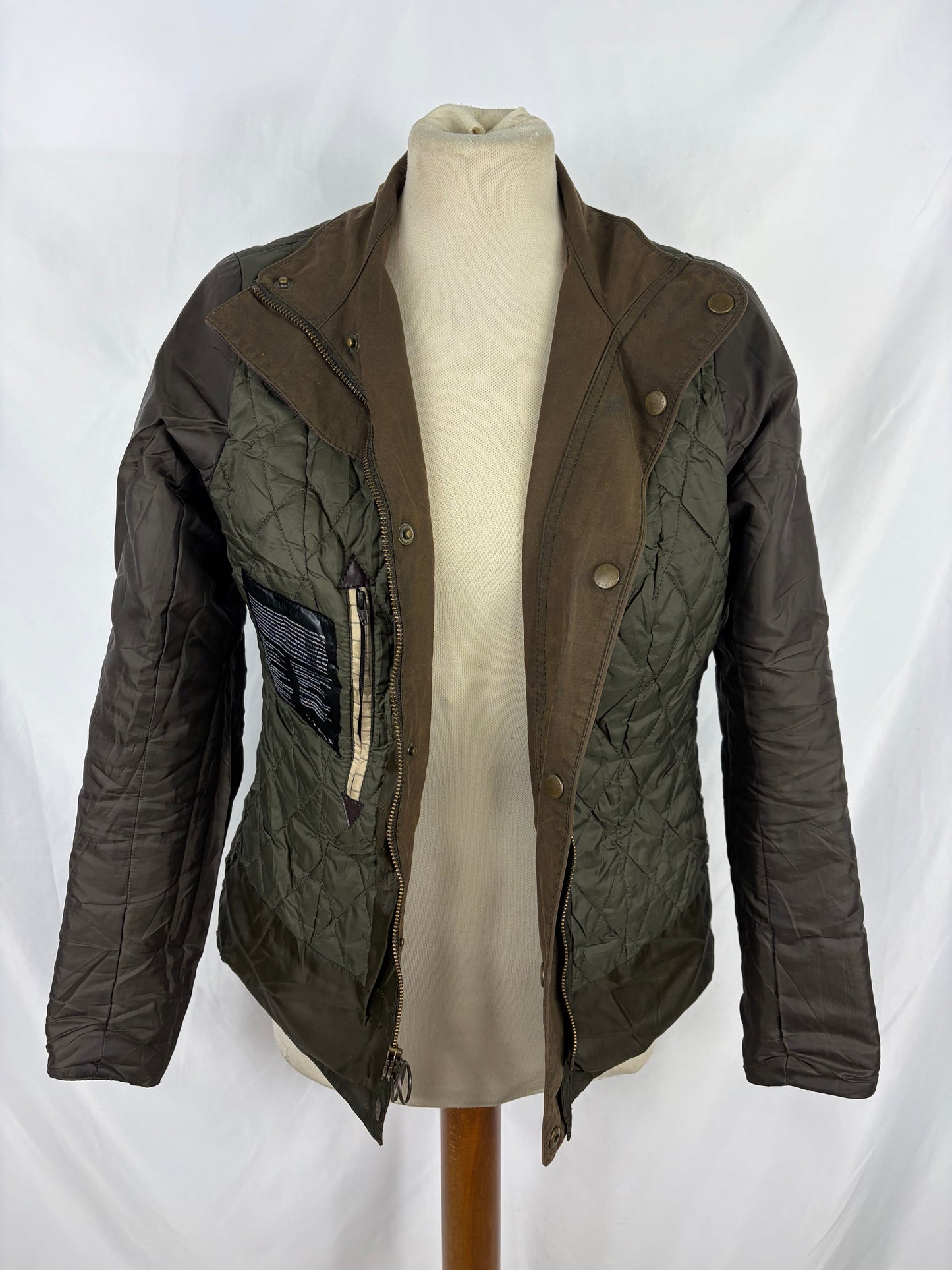 Giacca Barbour donna Verde Cerata Uk10 tg.40 Olive Winter Ferndown waxed jacket Size UK10