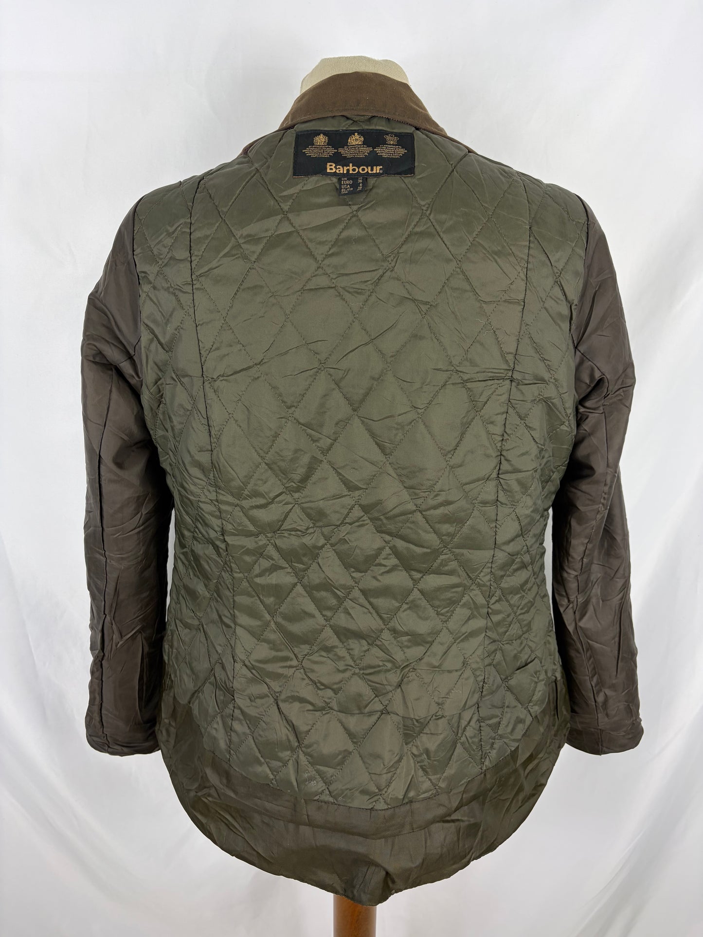 Giacca Barbour donna Verde Cerata Uk10 tg.40 Olive Winter Ferndown waxed jacket Size UK10
