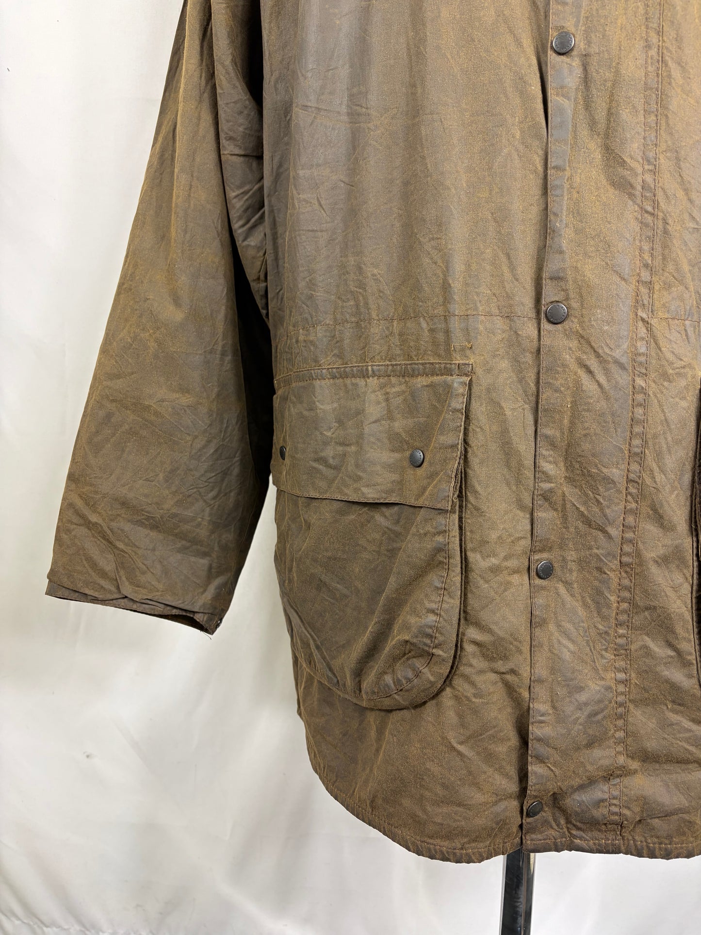 Barbour Classic Durham verde oliva con cappuccio C42/107 cm Olive Hooded waxed Classic Durham Jacket Size Large