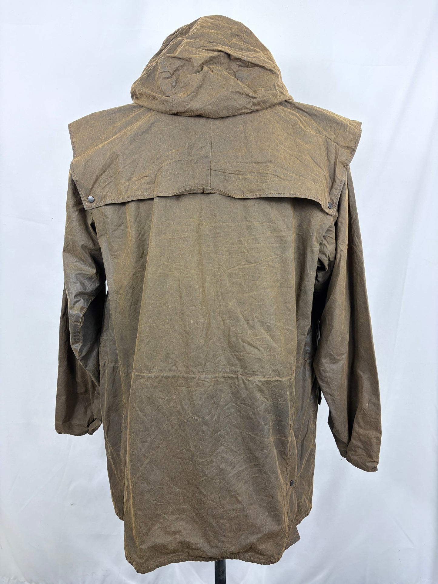 Barbour Classic Durham verde oliva con cappuccio C42/107 cm Olive Hooded waxed Classic Durham Jacket Size Large