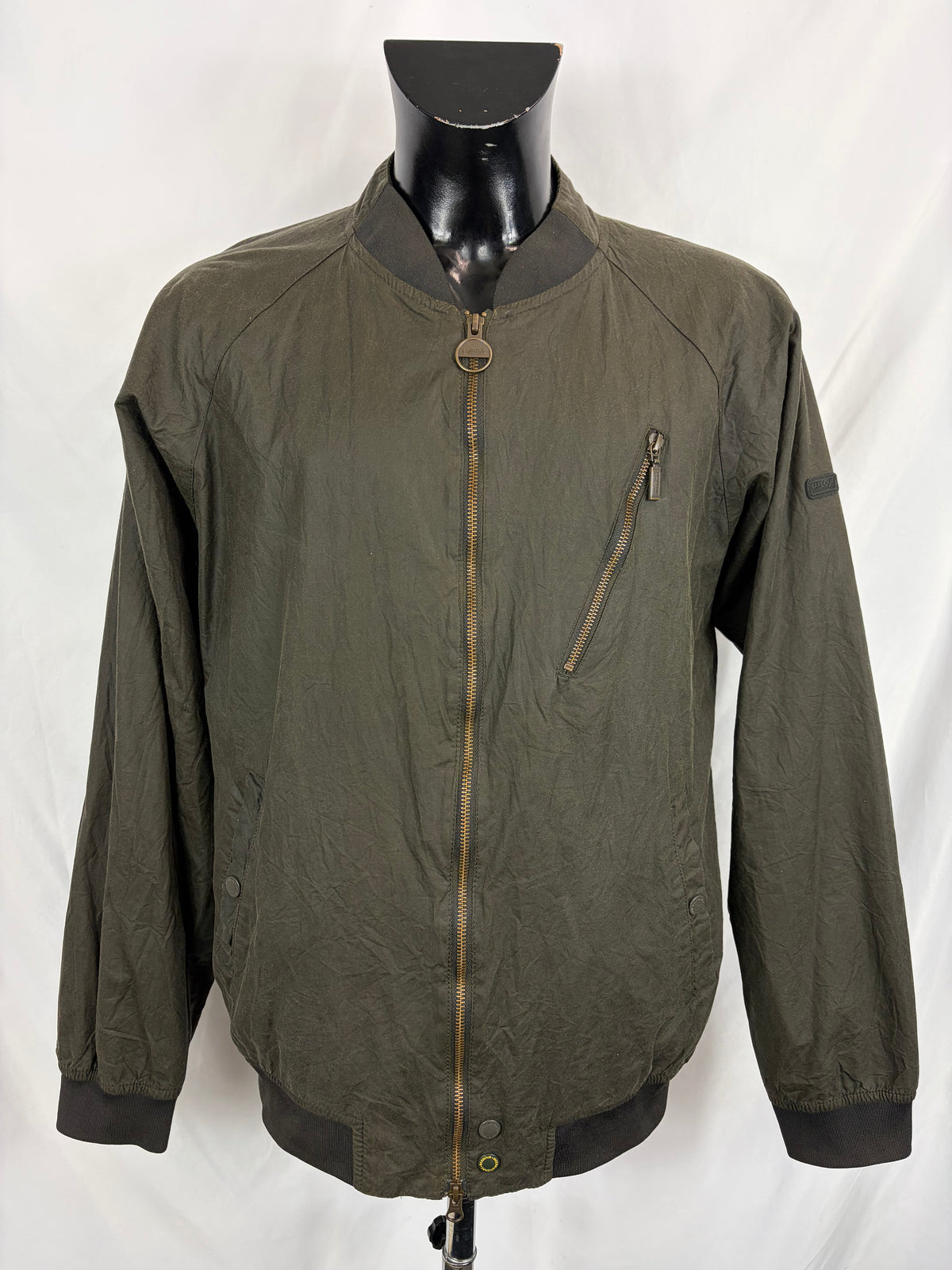 Barbour Giacca Uomo Glendale Lightweight Verde Xlarge Man Olive Waxed Glendale Jacket Size Xlarge
