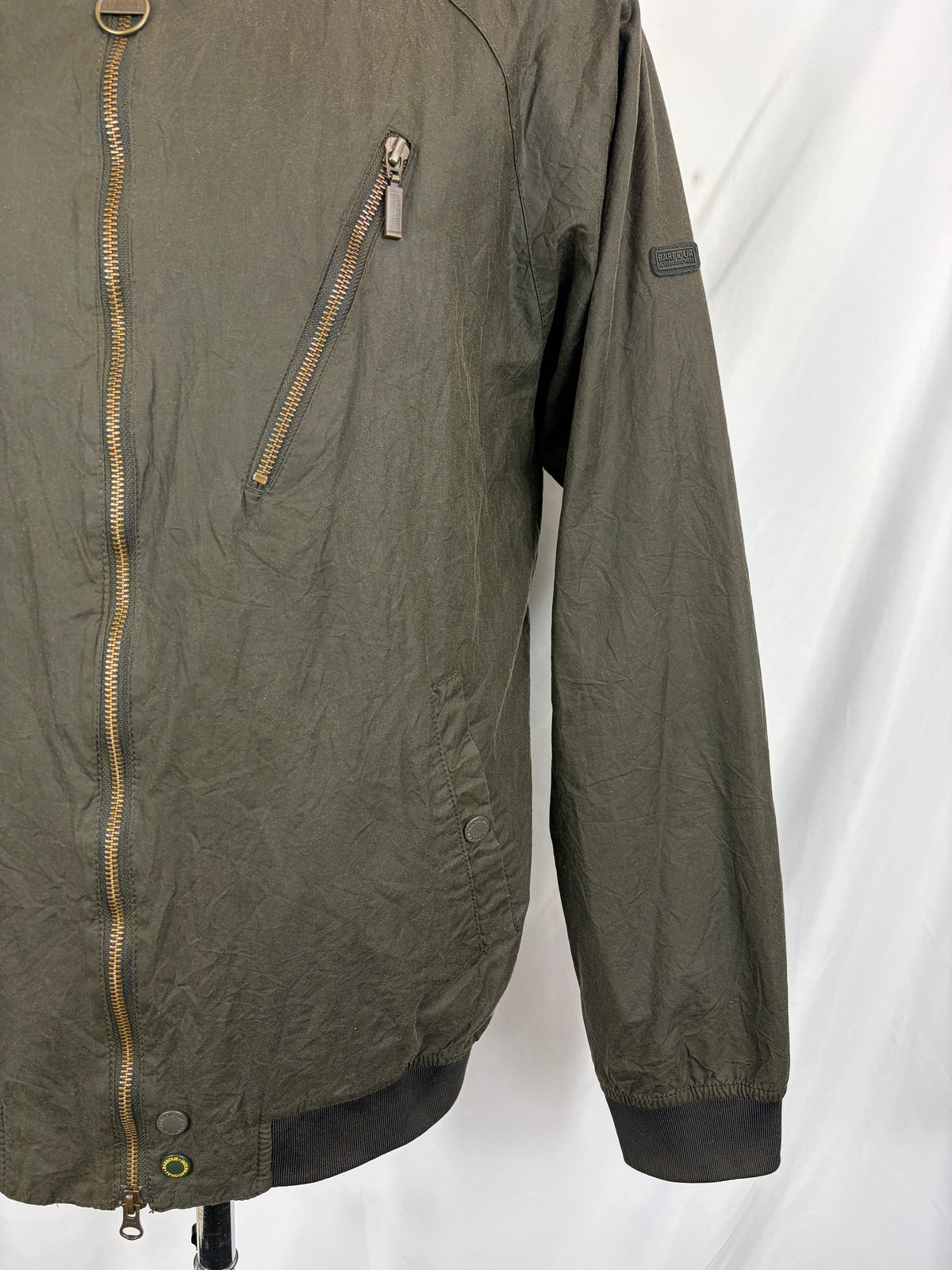 Barbour Giacca Uomo Glendale Lightweight Verde Xlarge Man Olive Waxed Glendale Jacket Size Xlarge