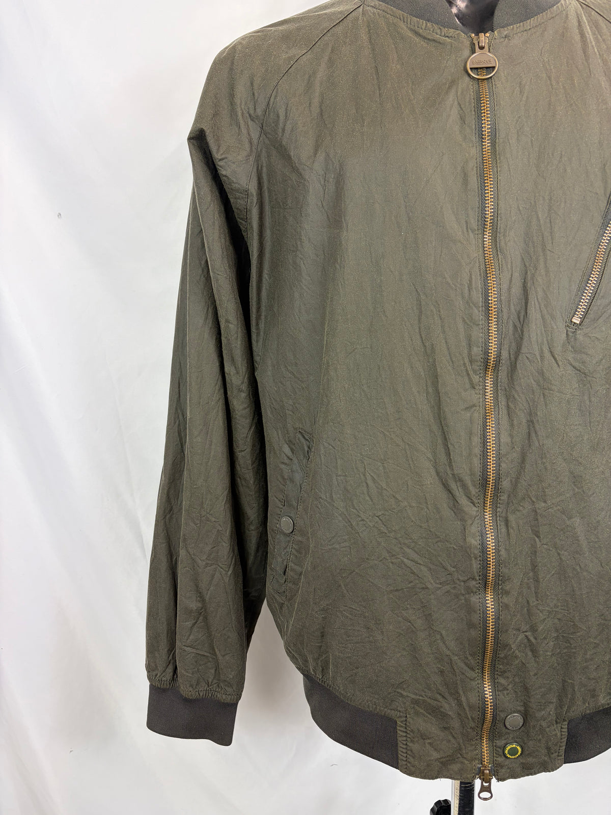Barbour Giacca Uomo Glendale Lightweight Verde Xlarge Man Olive Waxed Glendale Jacket Size Xlarge