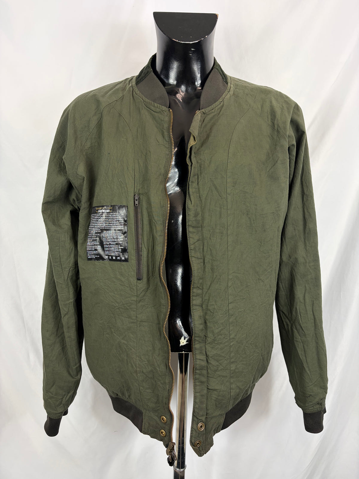 Barbour Giacca Uomo Glendale Lightweight Verde Xlarge Man Olive Waxed Glendale Jacket Size Xlarge