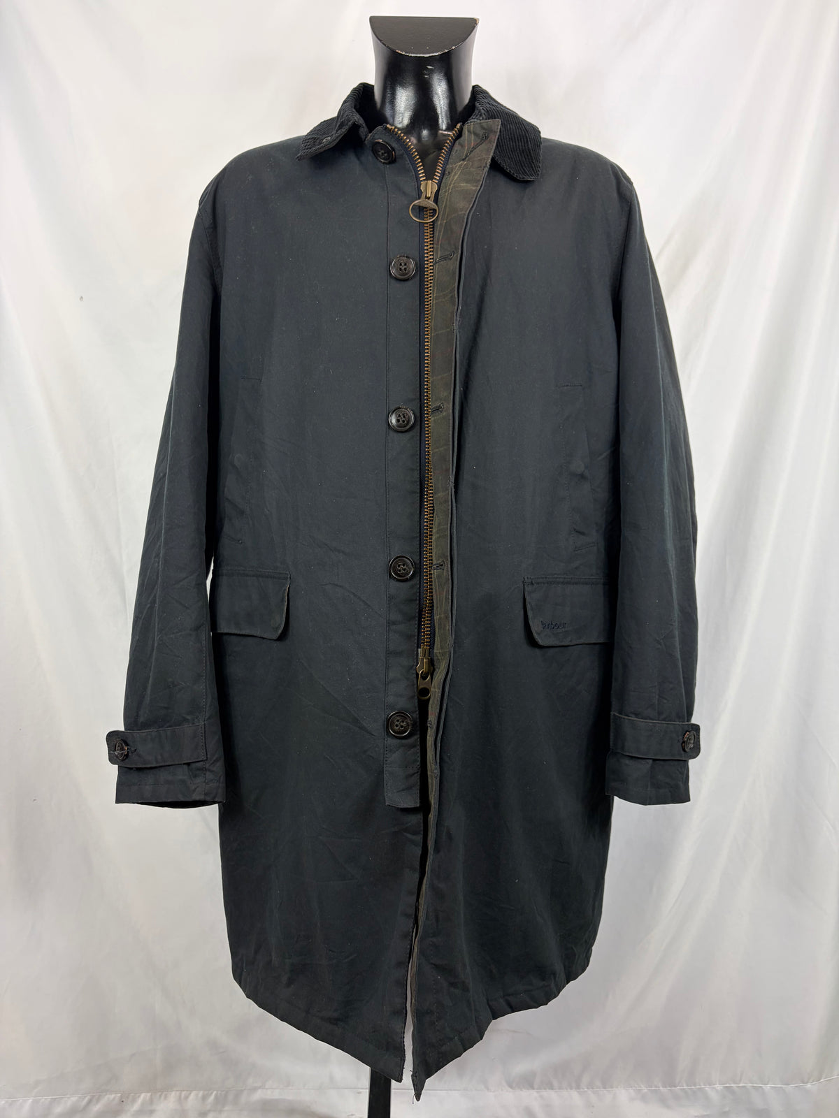 Trench Barbour uomo Nairn blu XXL - Man Nairn Navy wax trench coat size XXL