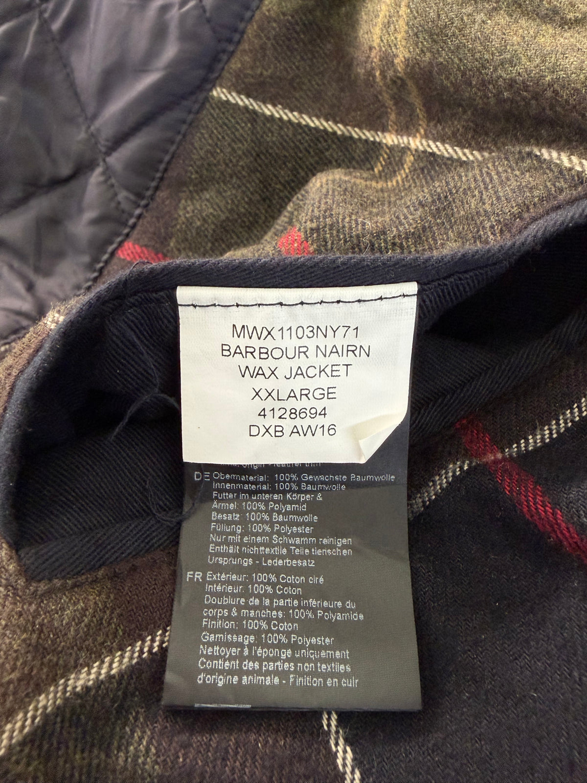 Trench Barbour uomo Nairn blu XXL - Man Nairn Navy wax trench coat size XXL