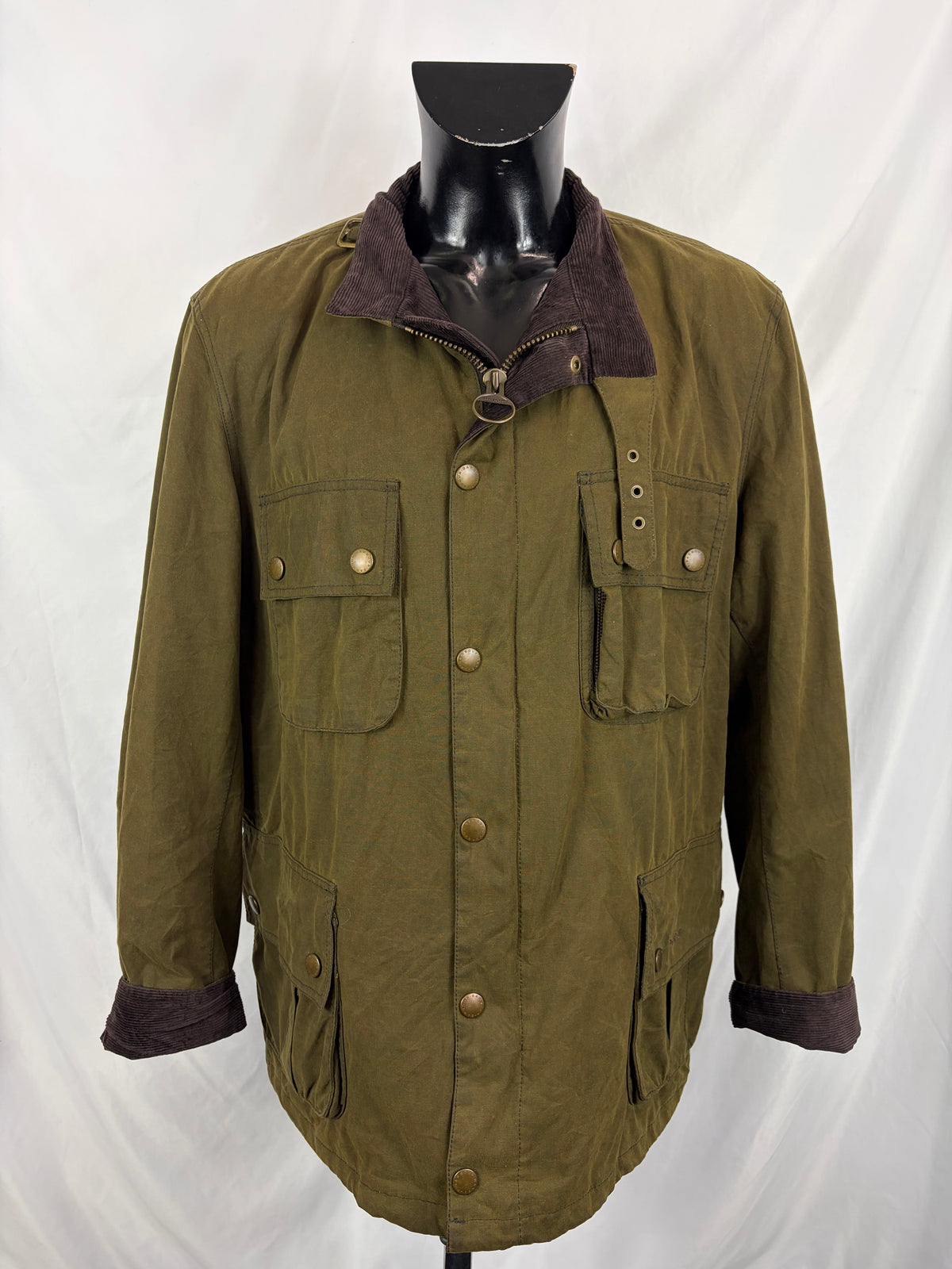 Barbour Giacca uomo verde Pegasus cerato XXL - Man wax Pegasus Olive Jacket size XXL