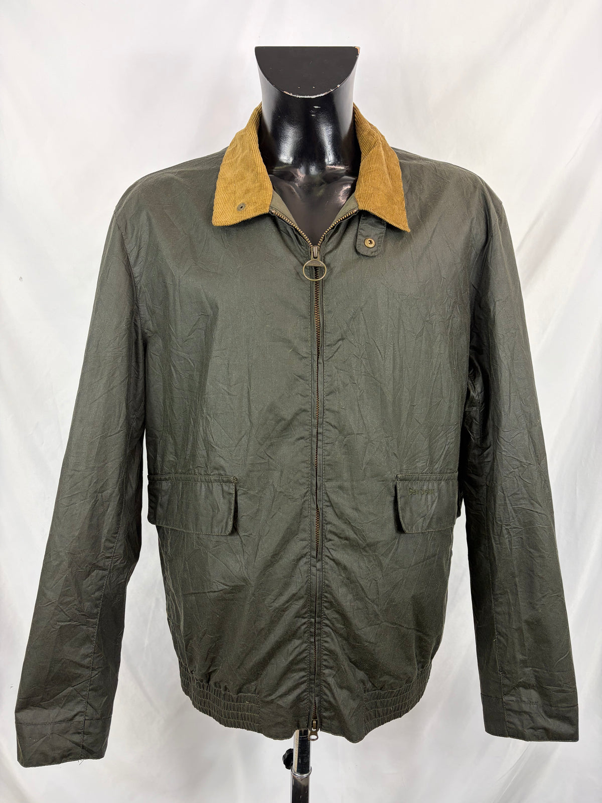 Barbour Giacca Uomo Newbury Lightweight Verde Xlarge Man Olive Waxed Newbury Jacket Size Xlarge