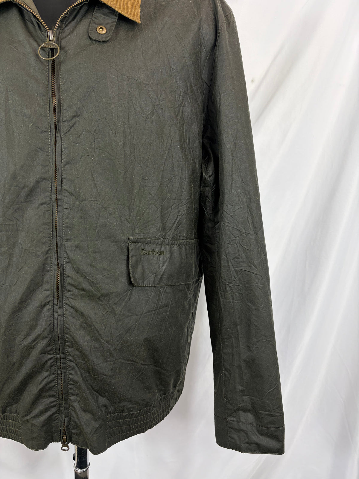 Barbour Giacca Uomo Newbury Lightweight Verde Xlarge Man Olive Waxed Newbury Jacket Size Xlarge