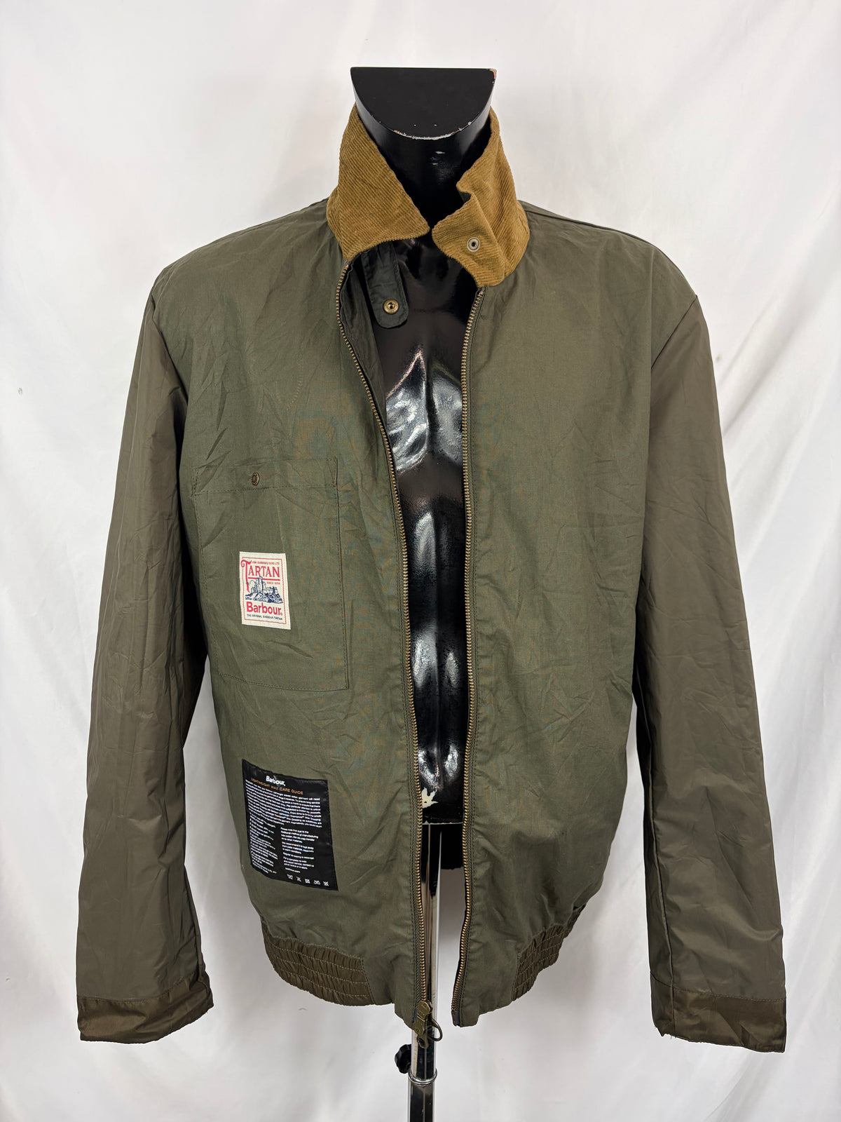 Barbour Giacca Uomo Newbury Lightweight Verde Xlarge Man Olive Waxed Newbury Jacket Size Xlarge