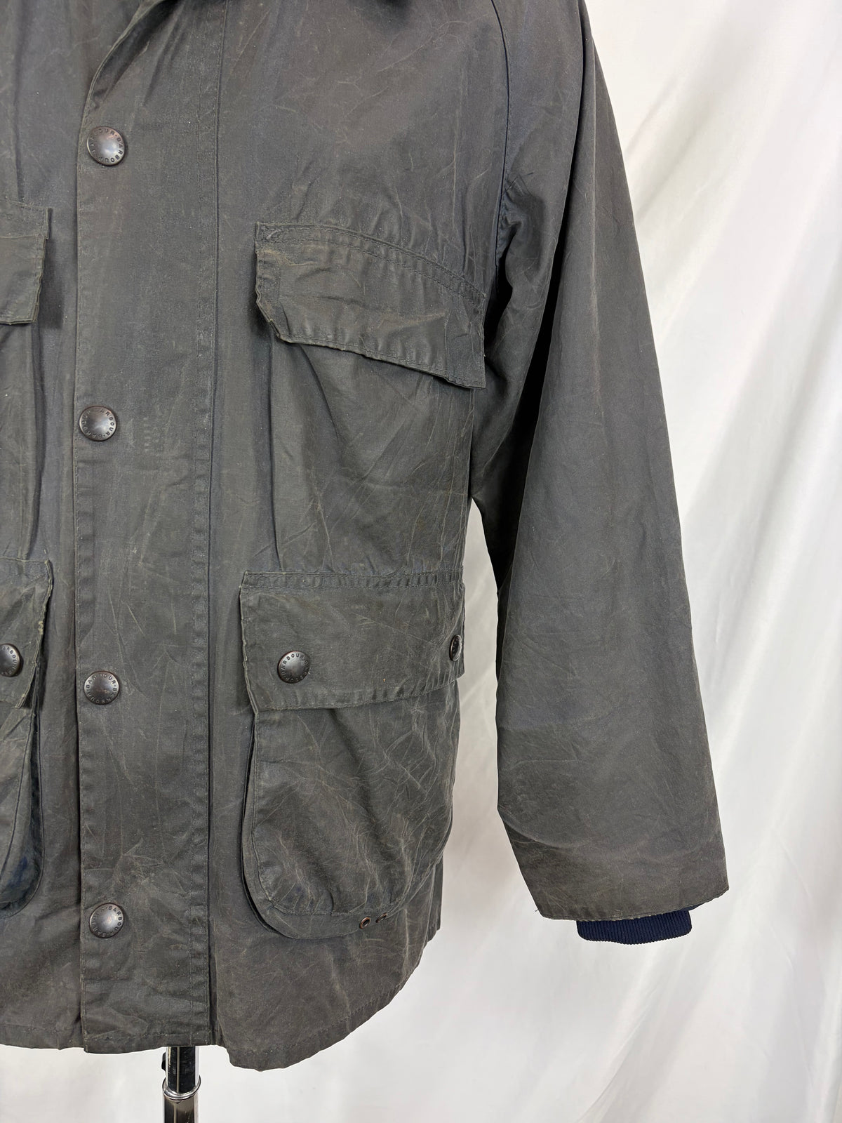 RARO Barbour Bedale 4 tasche C38/97 CM Man Navy vintage Bedale Jacket Medium 4 pockets C38