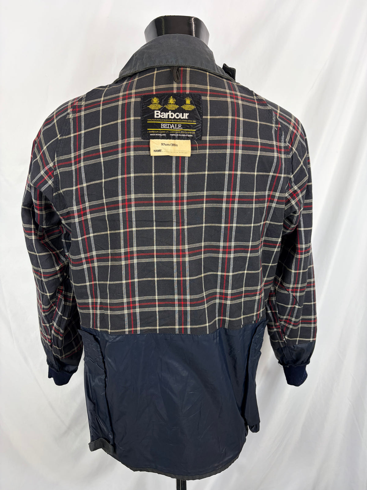 RARO Barbour Bedale 4 tasche C38/97 CM Man Navy vintage Bedale Jacket Medium 4 pockets C38
