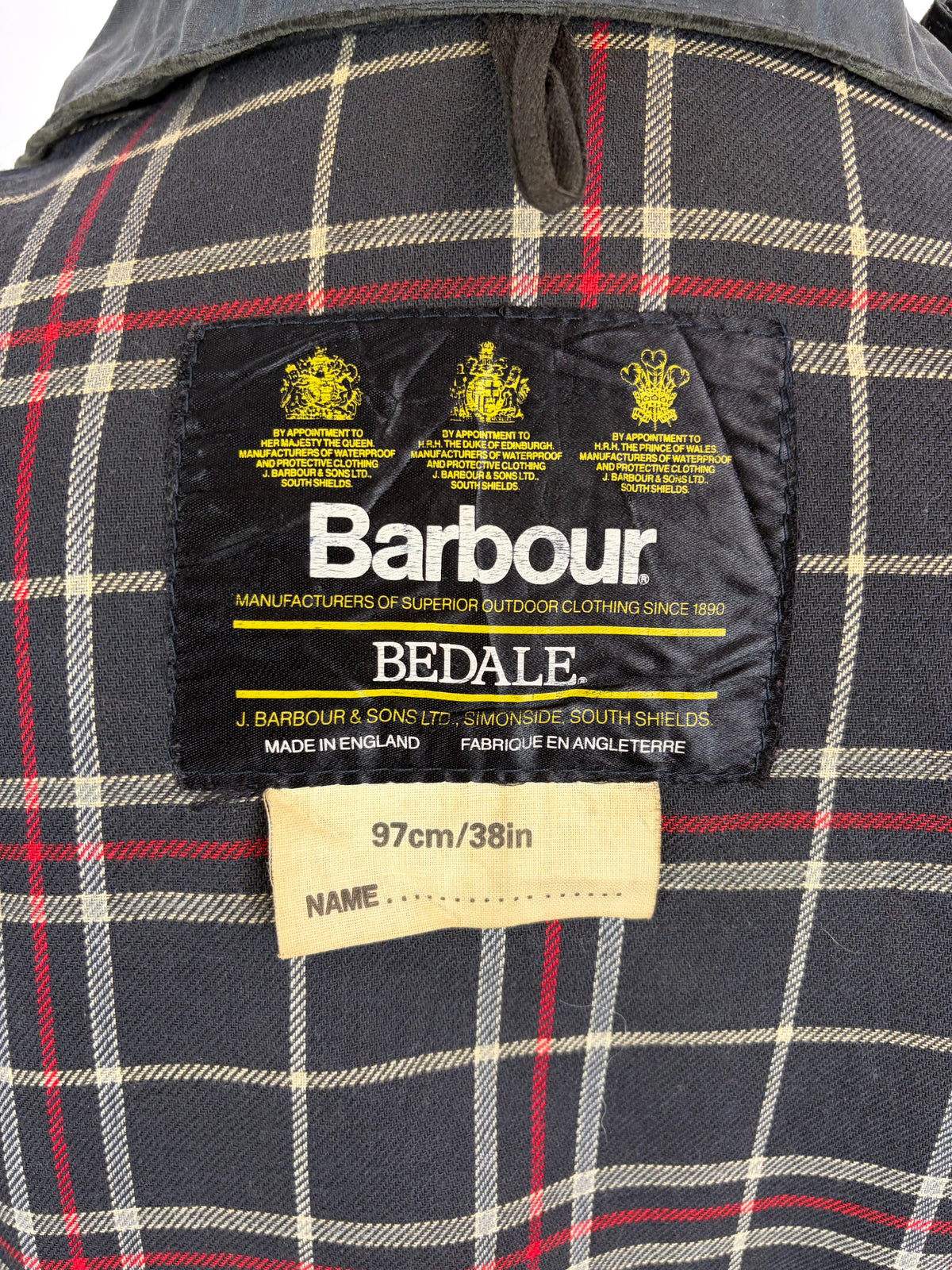 RARO Barbour Bedale 4 tasche C38/97 CM Man Navy vintage Bedale Jacket Medium 4 pockets C38