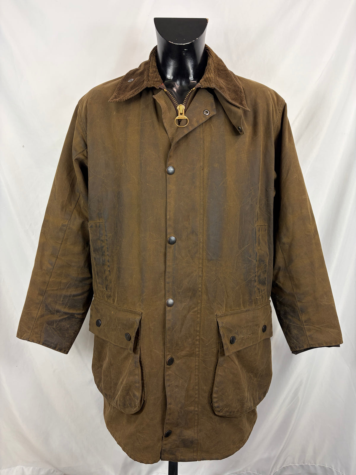 Giacca Barbour Northumbria verde oliva C40/102 cm-Man Olive Waxed Northumbria Jacket Medium