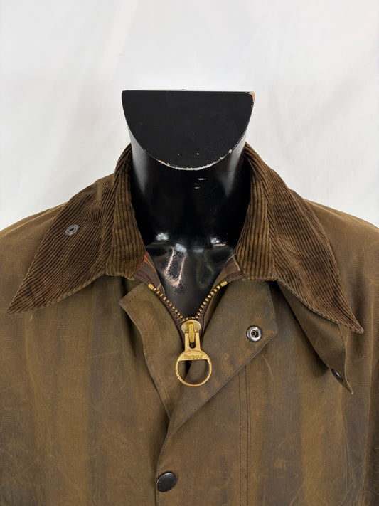 Giacca Barbour Northumbria verde oliva C40/102 cm-Man Olive Waxed Northumbria Jacket Medium
