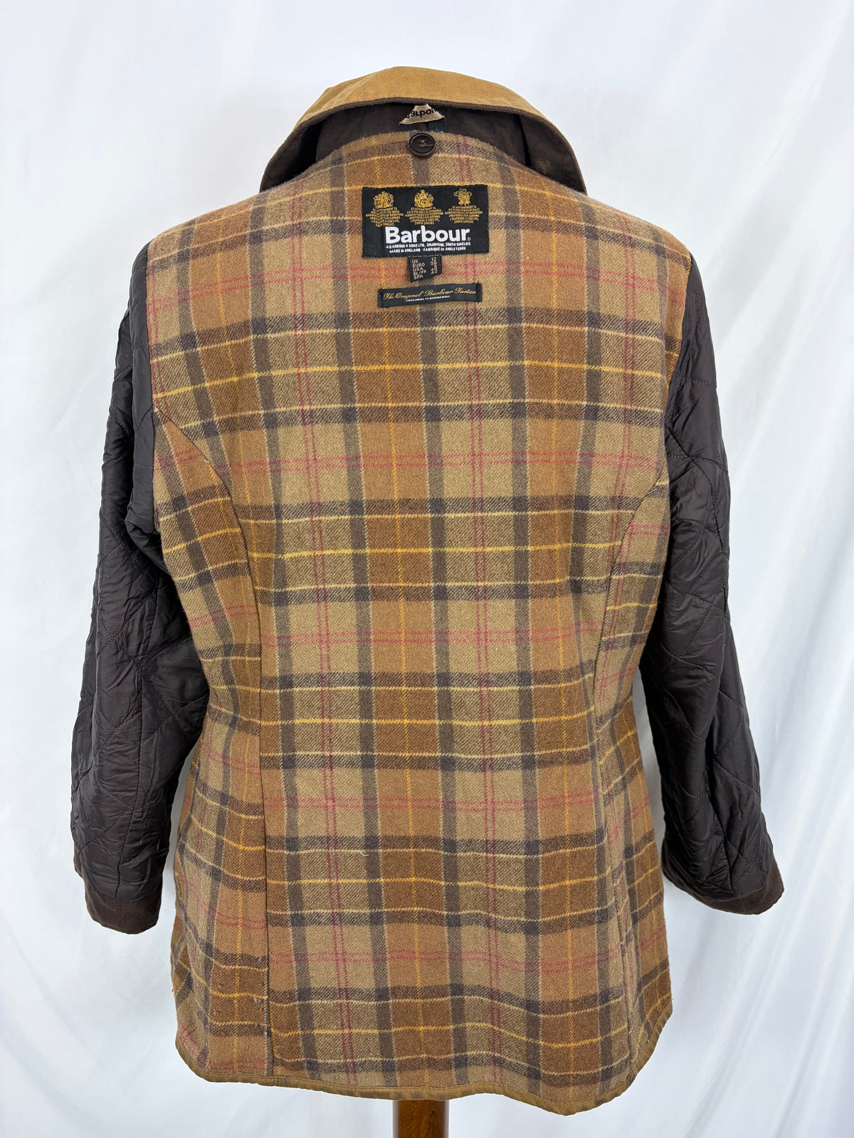 Barbour Giacca corta beige Fur Trim Utility Tg. 42 Lady Beige Utility wax Jacket uk12