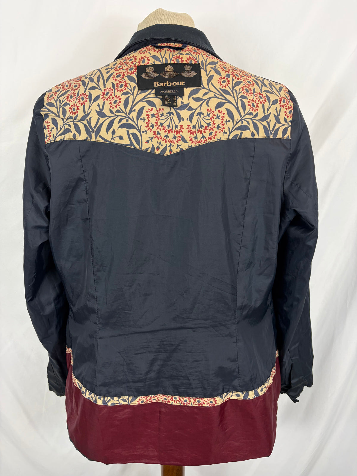 Barbour Giacca Morris corta blu donna Medium Tg. 42 Morris Navy Wax Utility Jacket Size UK 12