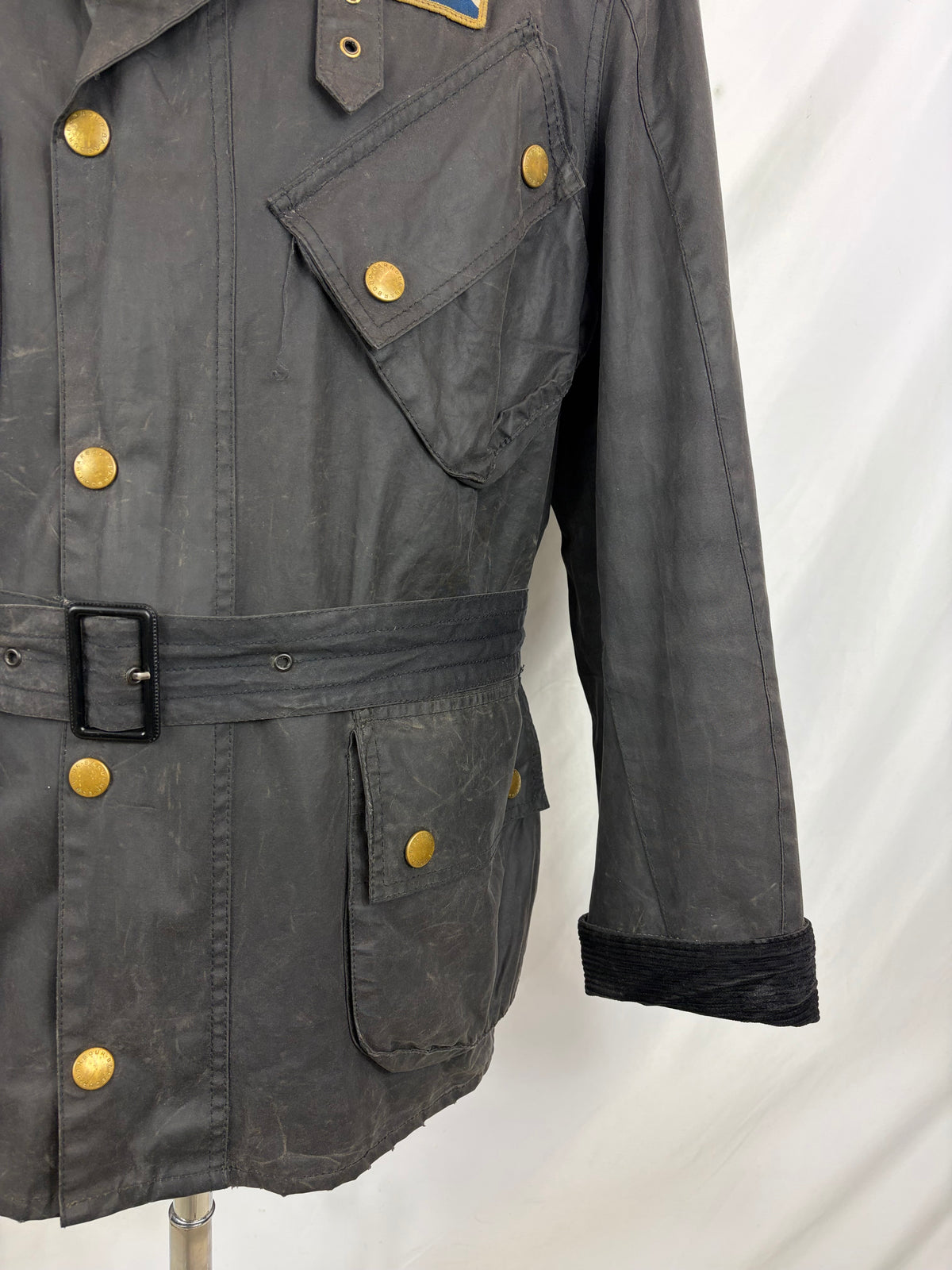 Giacca Barbour International Union Jack Large- Black International Union Jacket Jacket Size L