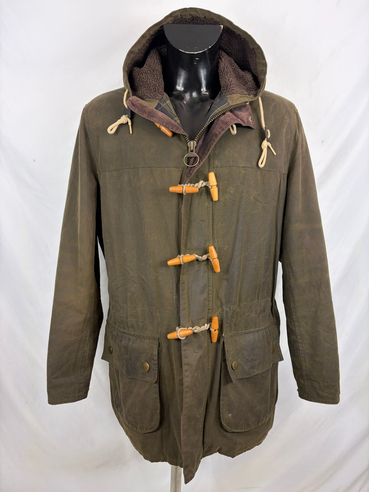 Parka Barbour verde uomo con cappuccio Kirkham Large - Man Green Kirkham jacket size L